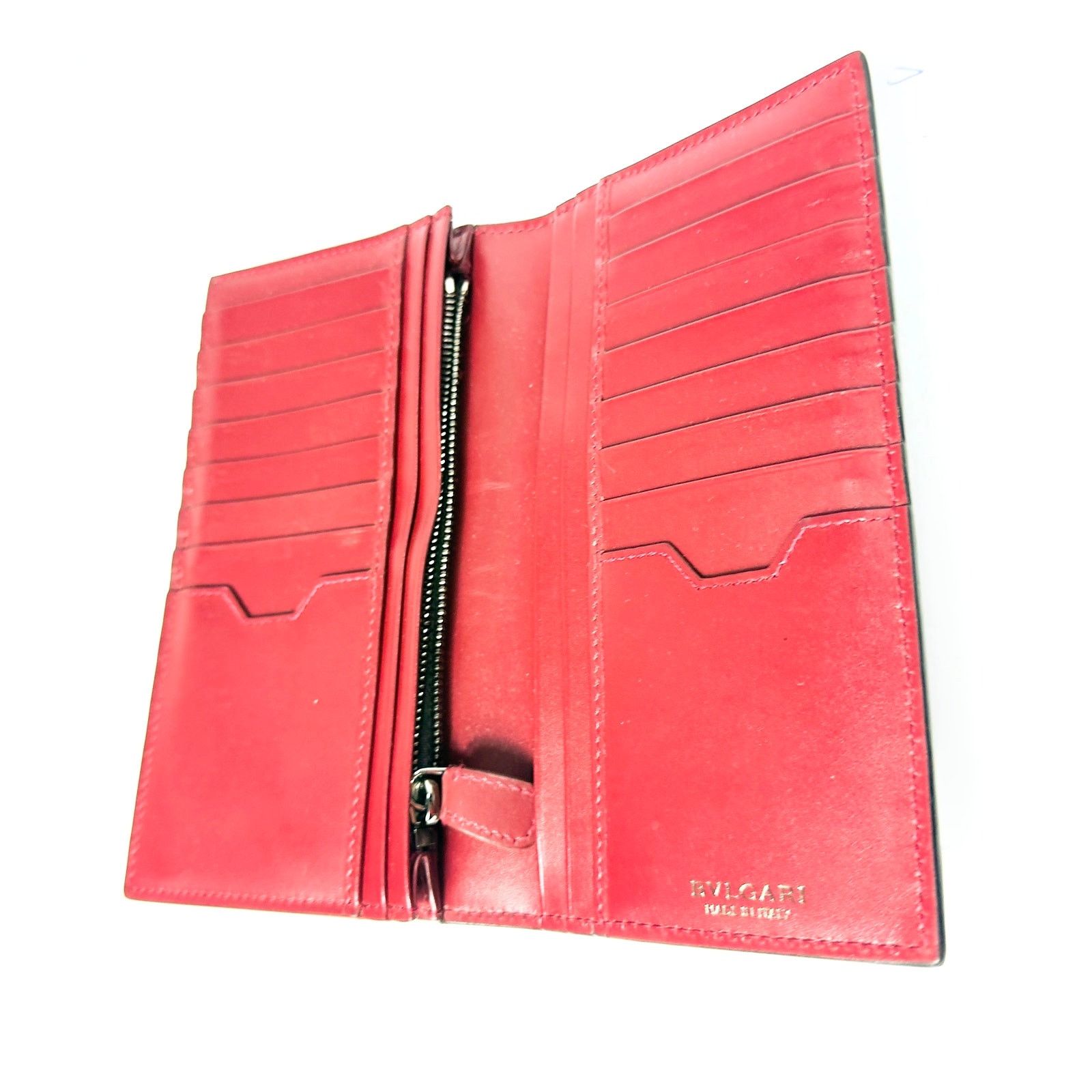 Bvlgari BVLGARI Black Pebbled Calfskin Leather Long Wallet Unisex Size ONE SIZE - 5 Thumbnail
