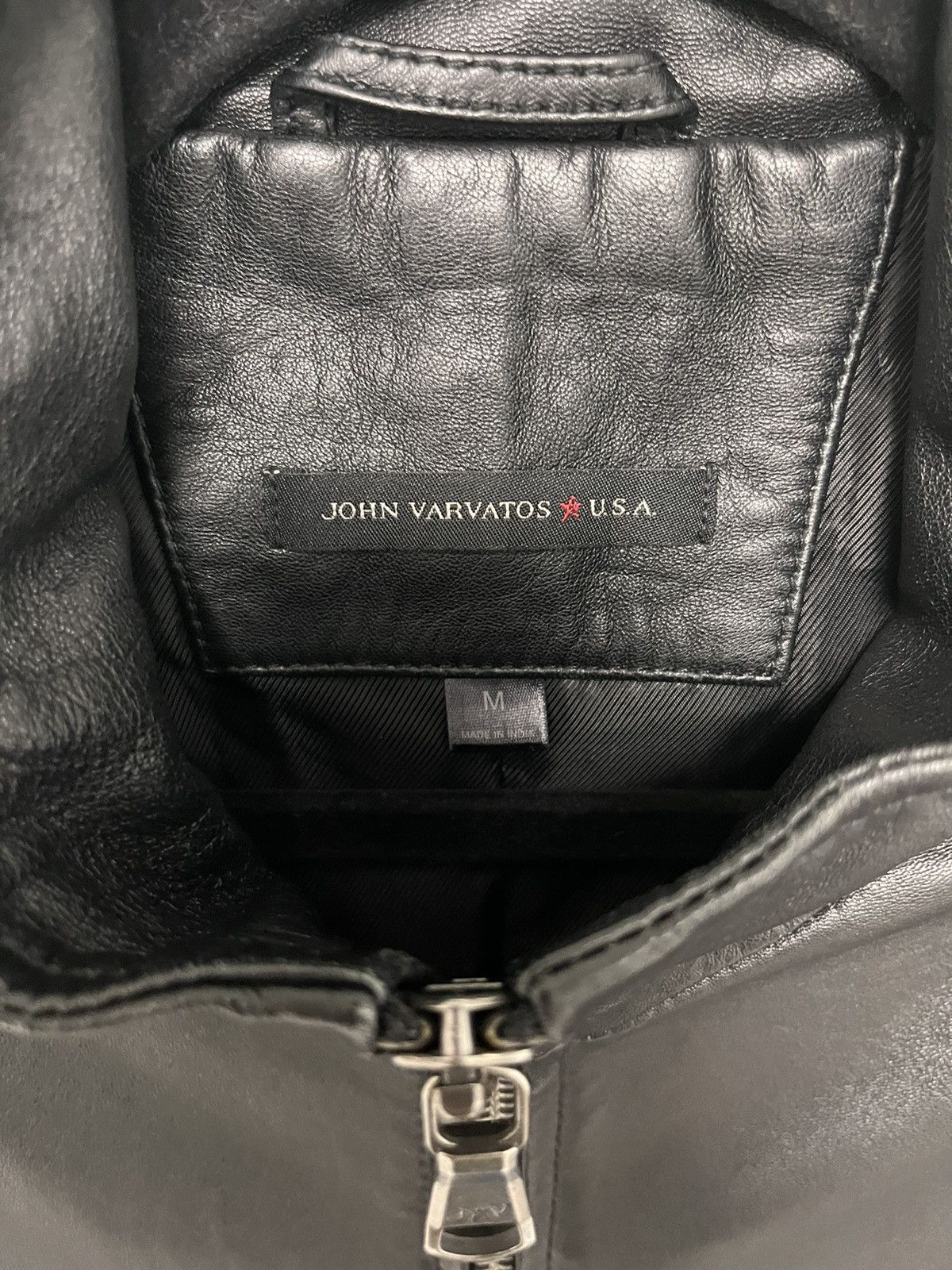 John Varvatos Slim Fit Leather Jacket. Medium. Size US M / EU 48-50 / 2 - 9 Thumbnail
