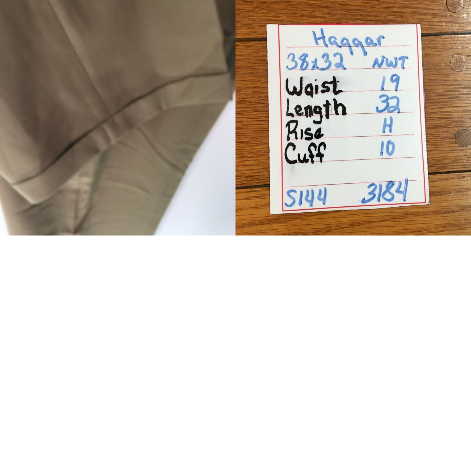 Haggar VINTAGE? No. Haggar Mens Casual Regular Flat Front Straight Tan Dress Pants 38 X 32 Size US 38 / EU 54 - 8 Thumbnail
