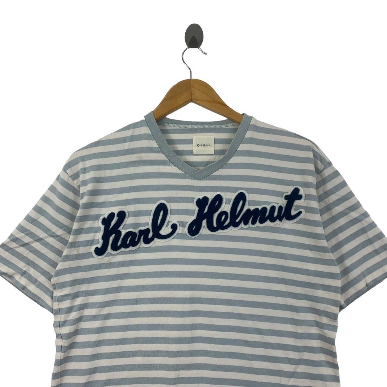 Karl Helmut Vintage KARL HELMUT JAPAN Embossed Logo Tee Shirt Top Size M / US 6-8 / IT 42-44 - 2 Thumbnail