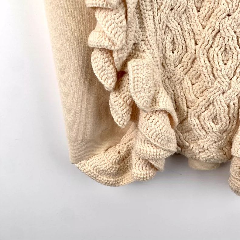 Loro Piana Loro Piana Beige irregular twisted wool round-neck knitted Size XS / US 0-2 / IT 36-38 - 4 Thumbnail