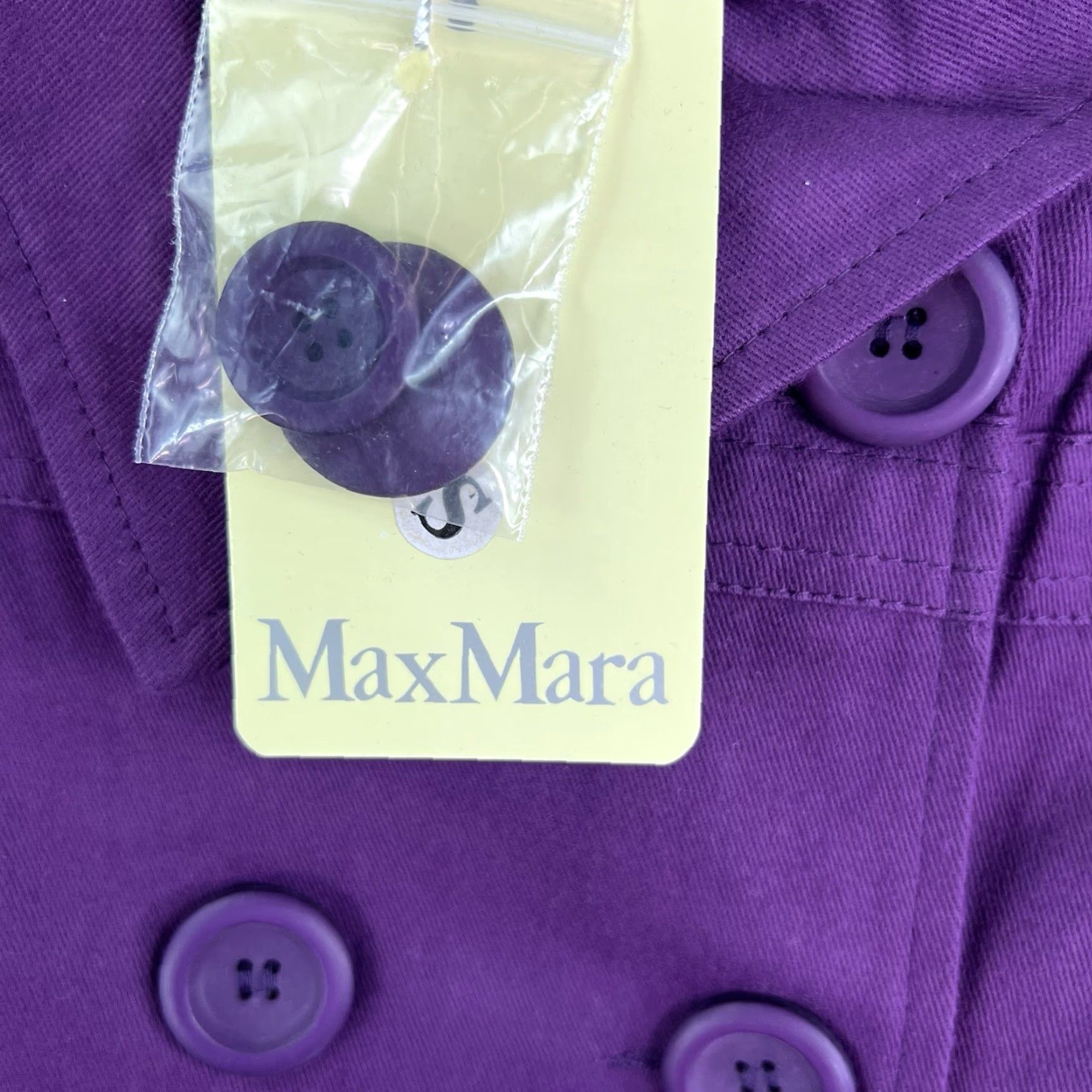 Max Mara Max Mara Purple Double Breasted Short Trench Coat Womens Jr Size S Fashion, Classic, Designer, USA Size 28" / US 6 / IT 42 - 5 Thumbnail
