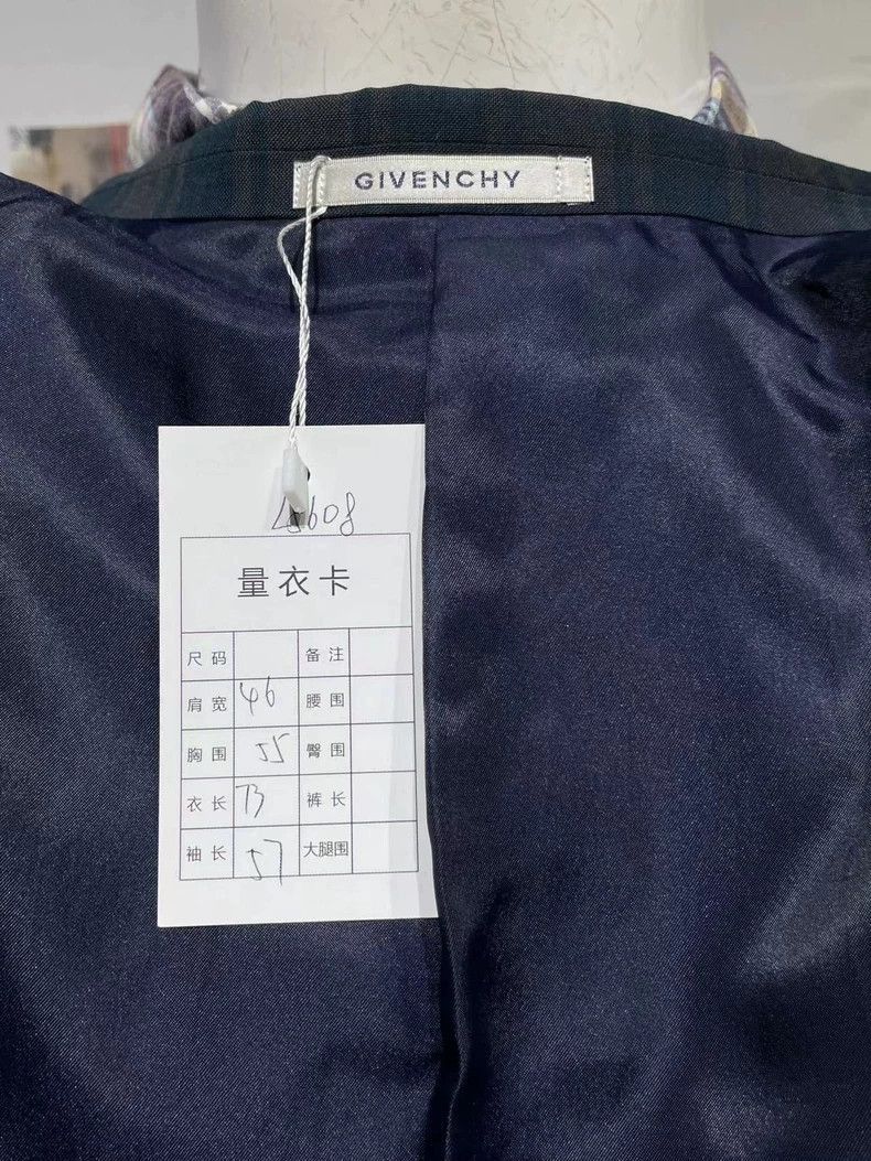 Givenchy Givenchy Vintage Givenchy Blue Plaid Suit Jacket -2507 Size US M / EU 48-50 / 2 - 9 Thumbnail