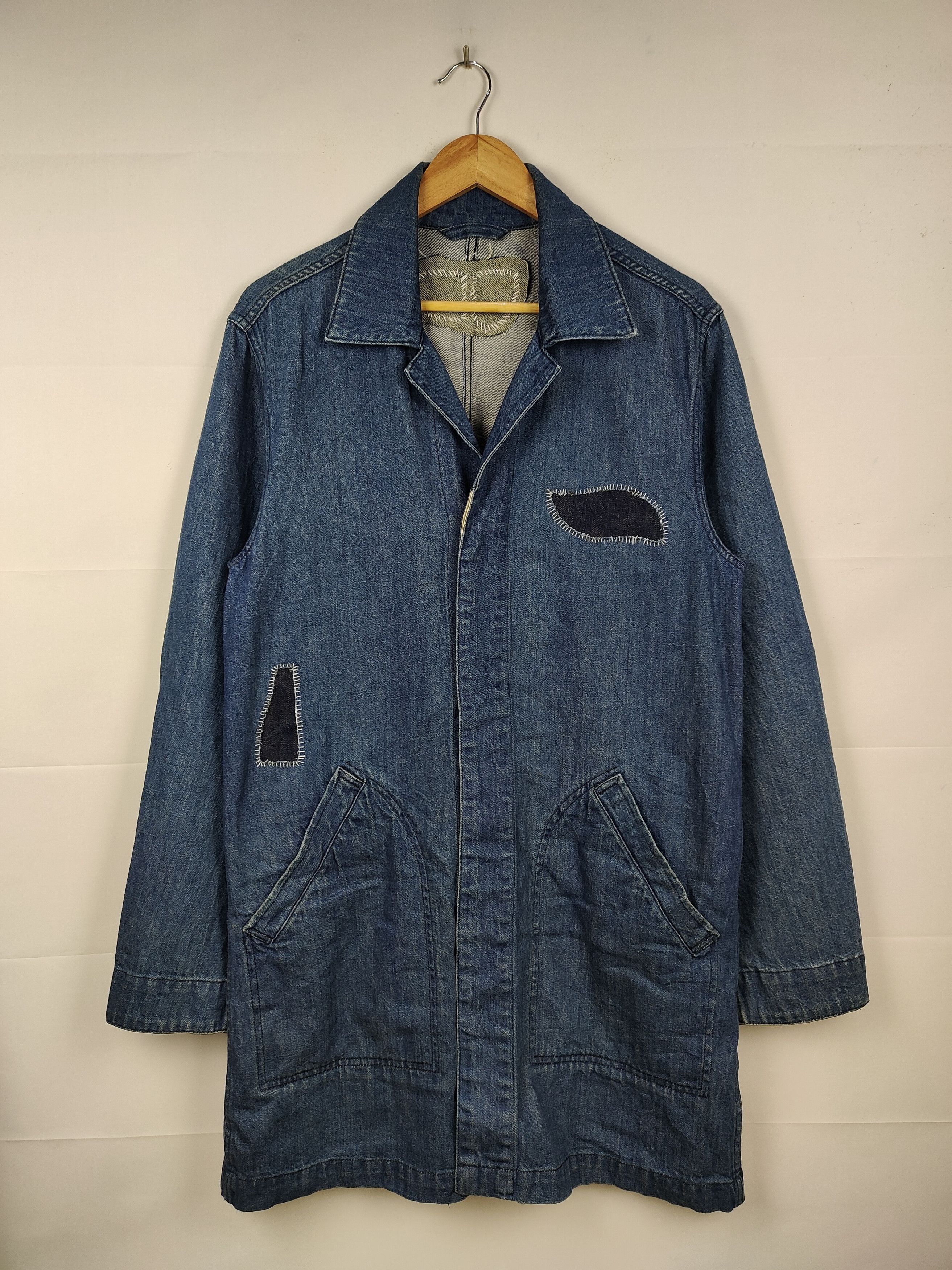 Issey Miyake × Tsumori Chisato Vintage Tsumori Chisato Denim Long jacket Patches custom Size US M / EU 48-50 / 2 - 1 Thumbnail
