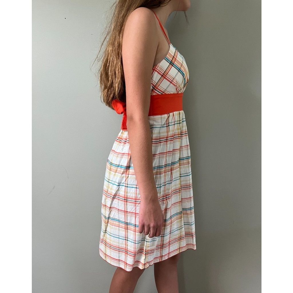 Vintage Womens Y2K Vintage Plaid Summer Halter Sundress Dress Size M / US 6-8 / IT 42-44 - 7 Thumbnail
