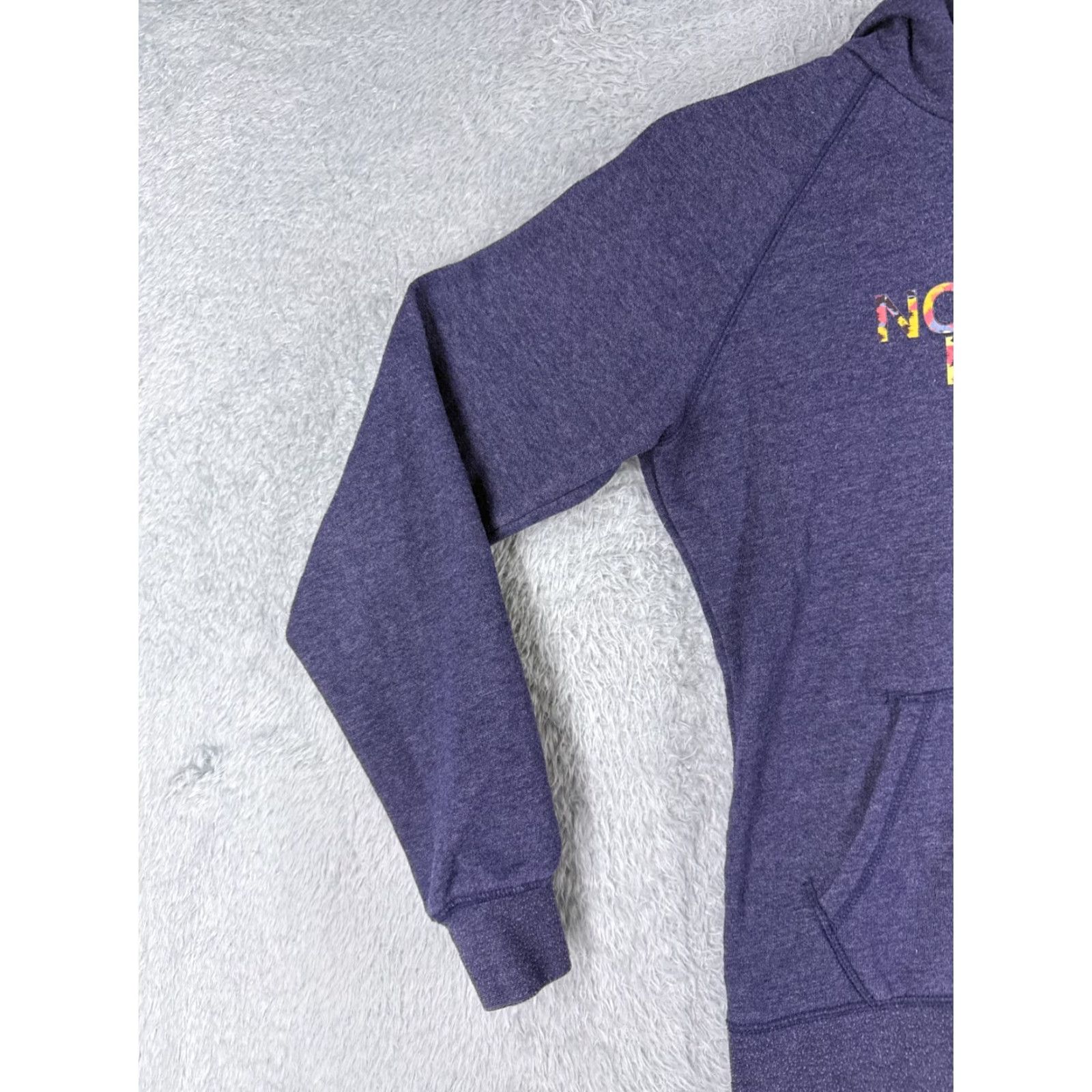 The North Face VINTAGE The North Face Hoodie Sweater Womens Medium Pullover Jersey Cotton Blend Purple Activewear Long Sleeve Casual Women Size M / US 6-8 / IT 42-44 - 3 Thumbnail