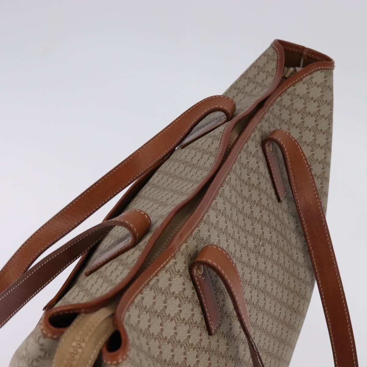 Celine CELINE Macadam Canvas Shoulder Bag Pvc Beige Gold Size ONE SIZE - 6 Thumbnail