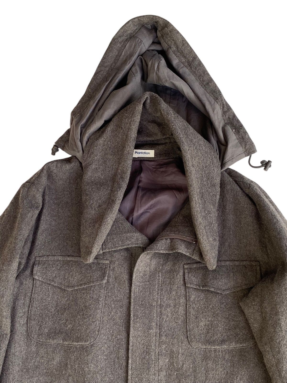 Issey Miyake Plantation Wool Long Jacket Hoodie Size US L / EU 52-54 / 3 - 4 Thumbnail