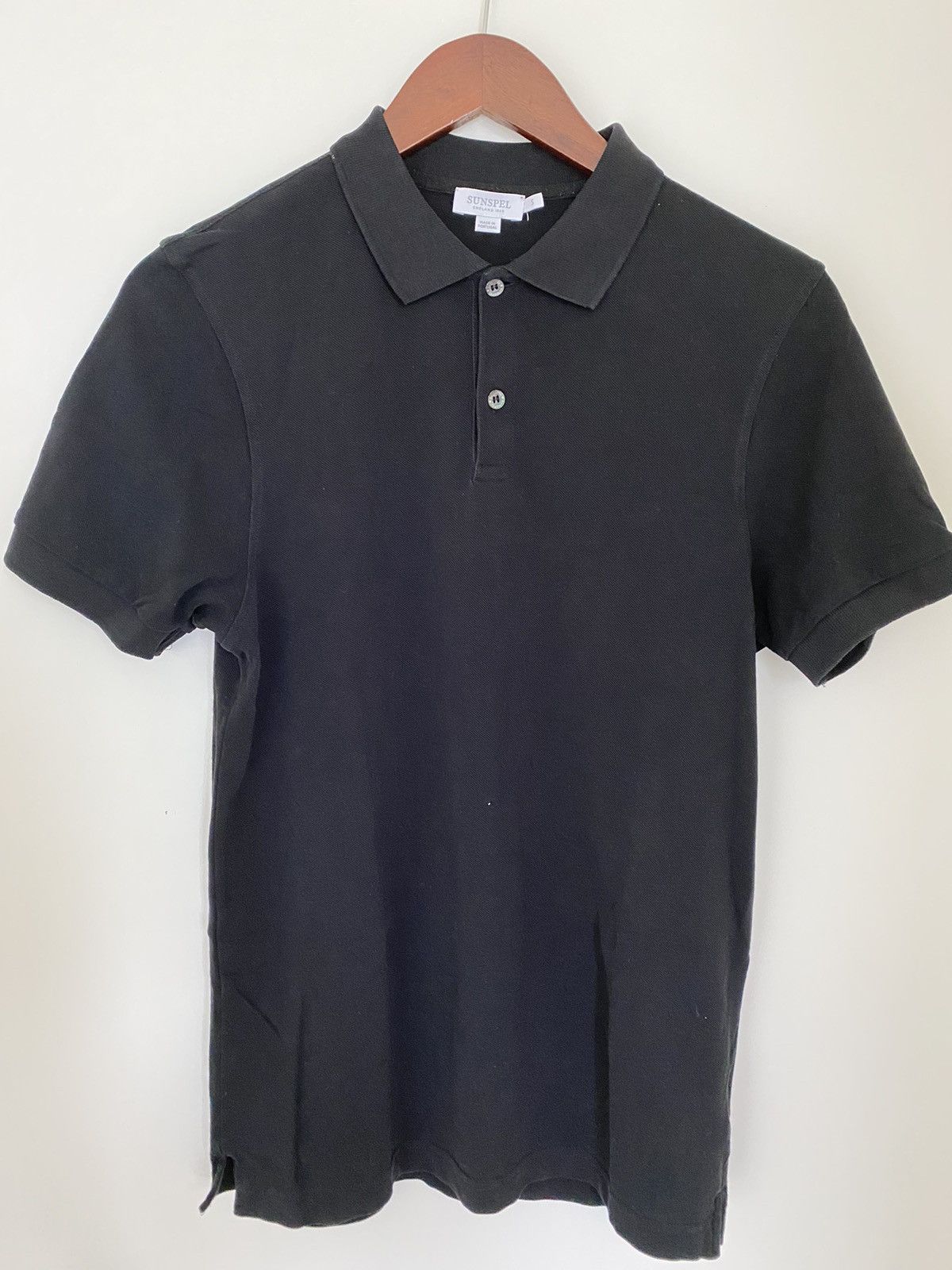Sunspel Sunspel England Supima Cotton Piqué Polo Shirt Black Size US S / EU 44-46 / 1 - 2 Thumbnail