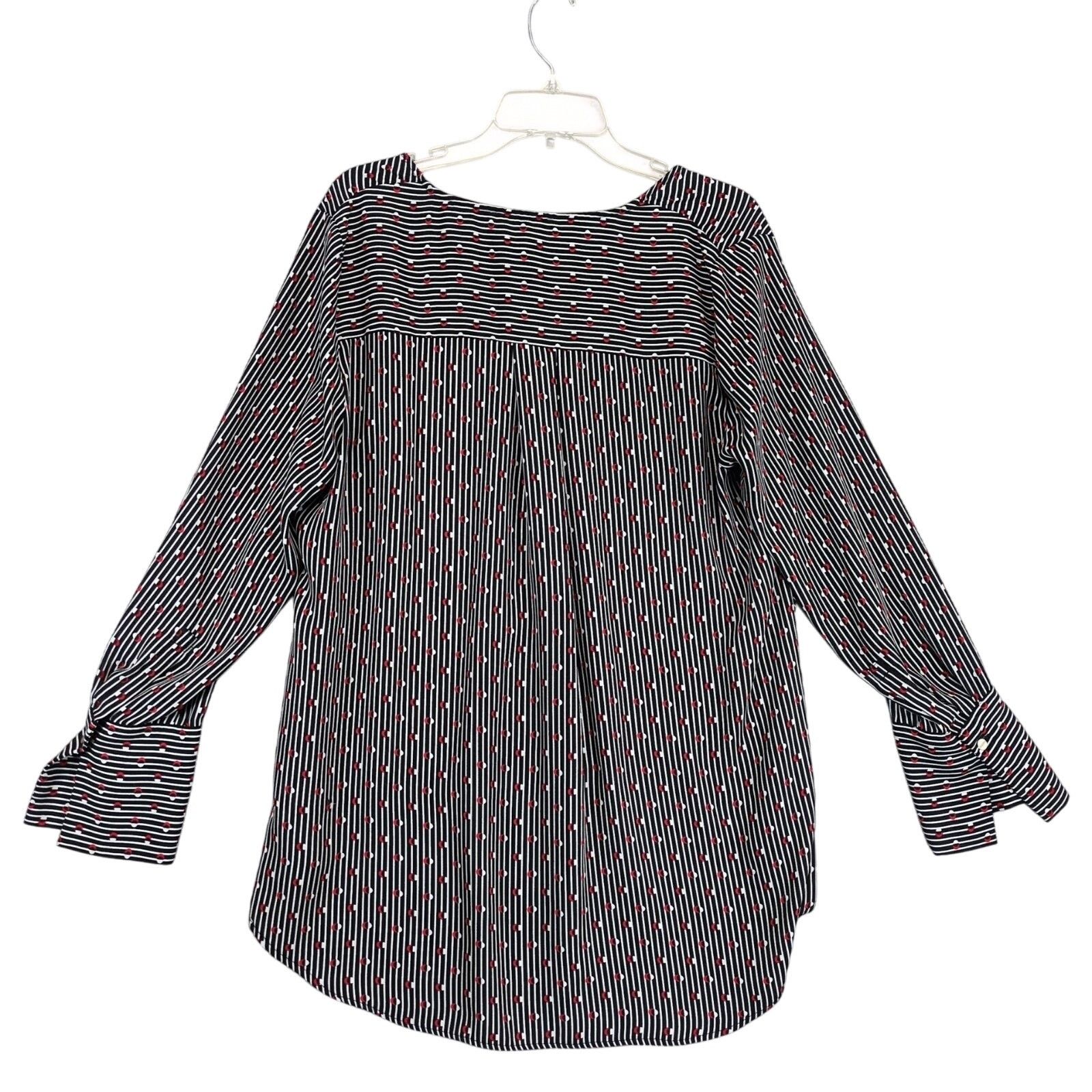 Other The Limited Women's L Geometric Stripes Oversized Blouse Size L / US 10 / IT 46 - 3 Thumbnail