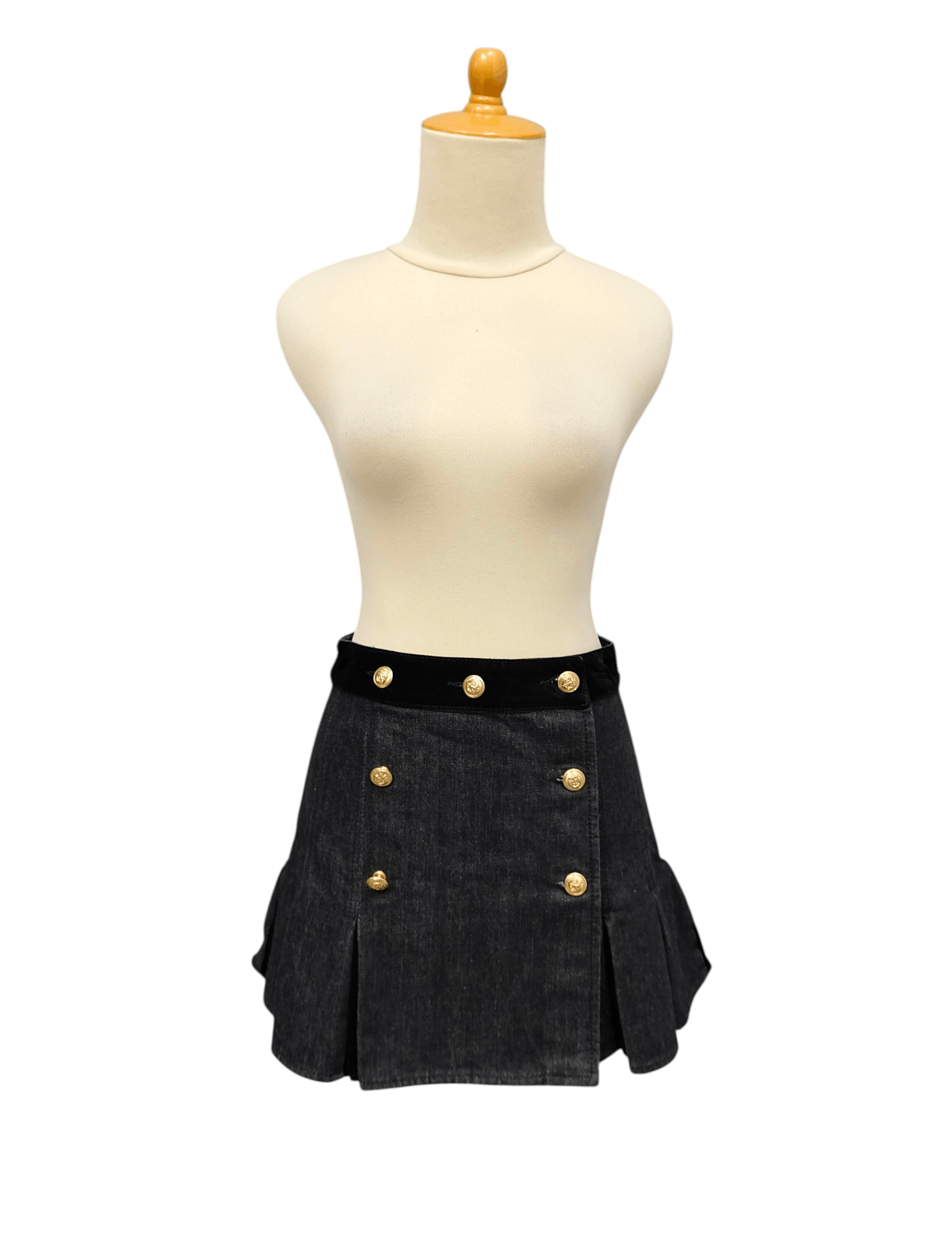 Alexander McQueen Alexander McQueen❤️‍🔥Military Couture Hybrid Denim Skirt Size 28" / US 6 / IT 42 - 1 Thumbnail