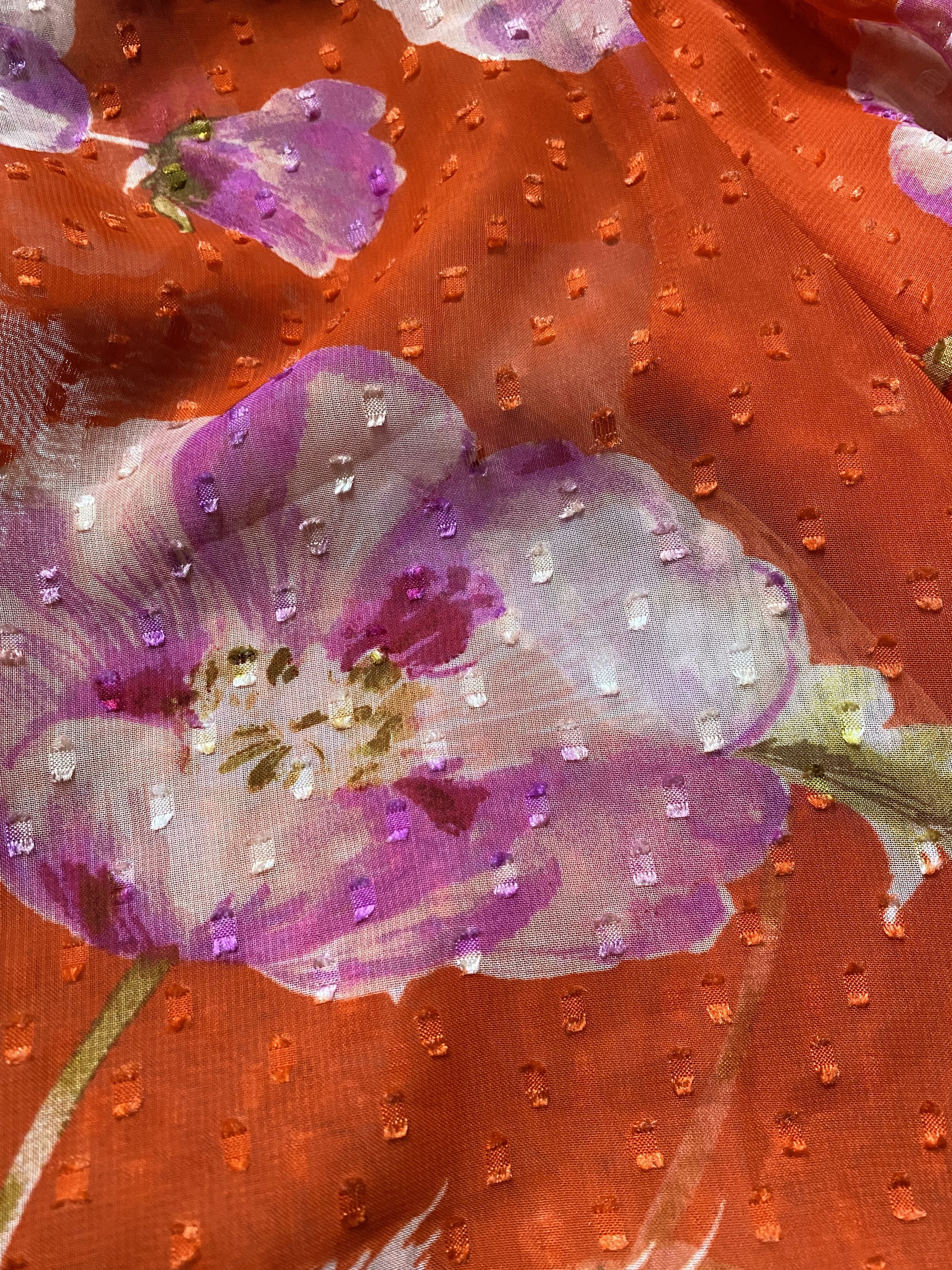 DKNY DKNY Orange Dress with Pink Flowers. Donna Karan New York Size S / US 4 / IT 40 - 4 Thumbnail
