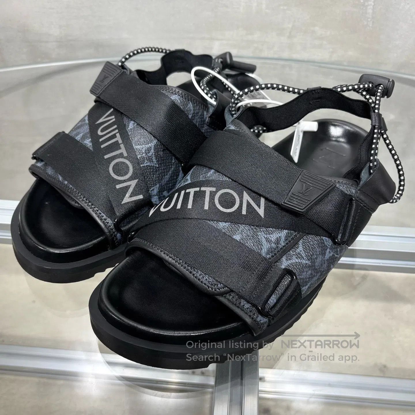 Louis Vuitton Louis Vuitton 3M Black Reflective Magic tape Sandals Size US 9 / EU 42 - 1 Thumbnail