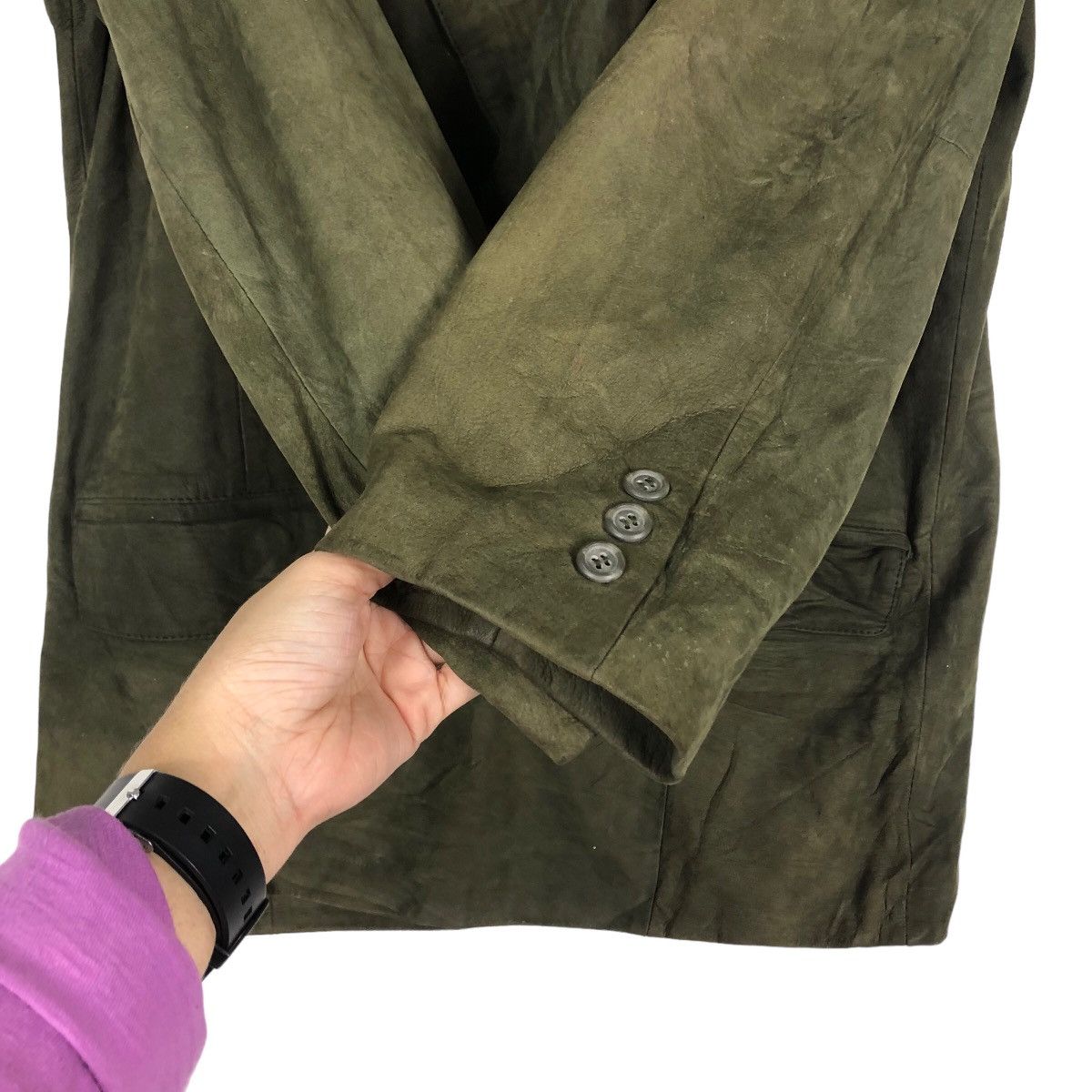 Issey Miyake 🔥Vintage Genuine Leather Jacket Biker Sub Urban Tokyo Made Size US L / EU 52-54 / 3 - 15 Thumbnail