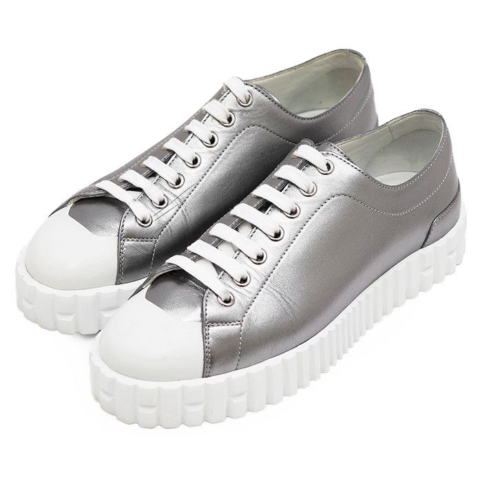 Hermes Hermes Hermes Cross Leather Platform Sneakers Leather Shoes DUTY FREE for USA Size ONE SIZE - 1 Thumbnail