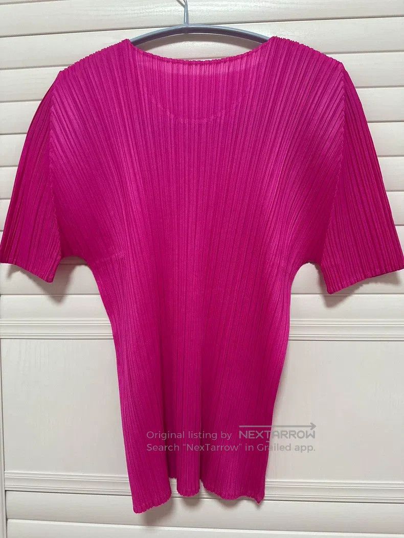 Issey Miyake Issey Miyake Red Short Sleeve Size L / US 10 / IT 46 - 2 Thumbnail