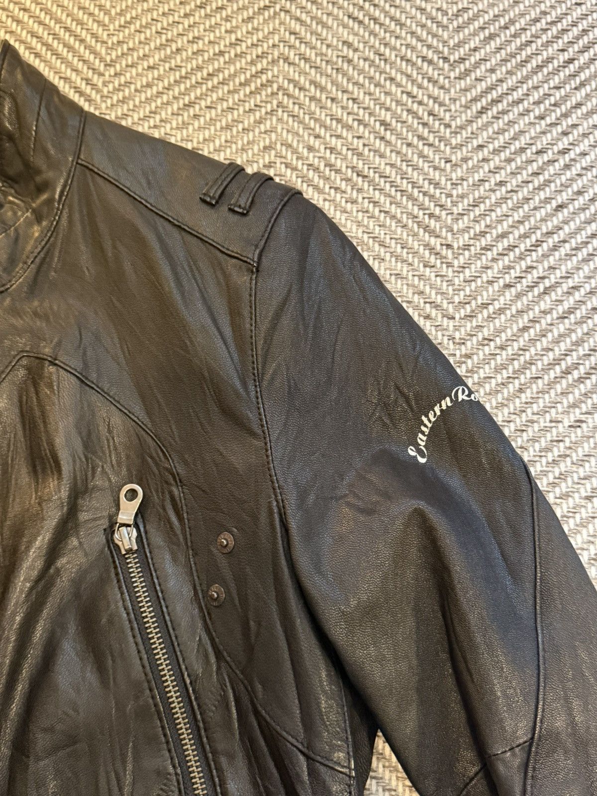 PPFM PPFM Stand Collar Leather Rider Jacket Size US M / EU 48-50 / 2 - 3 Thumbnail