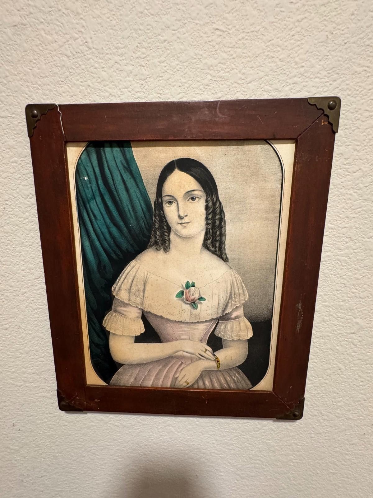 Other Antique Framed Victorian Lady Portrait Lithograph Chittenden Size ONE SIZE - 9 Thumbnail