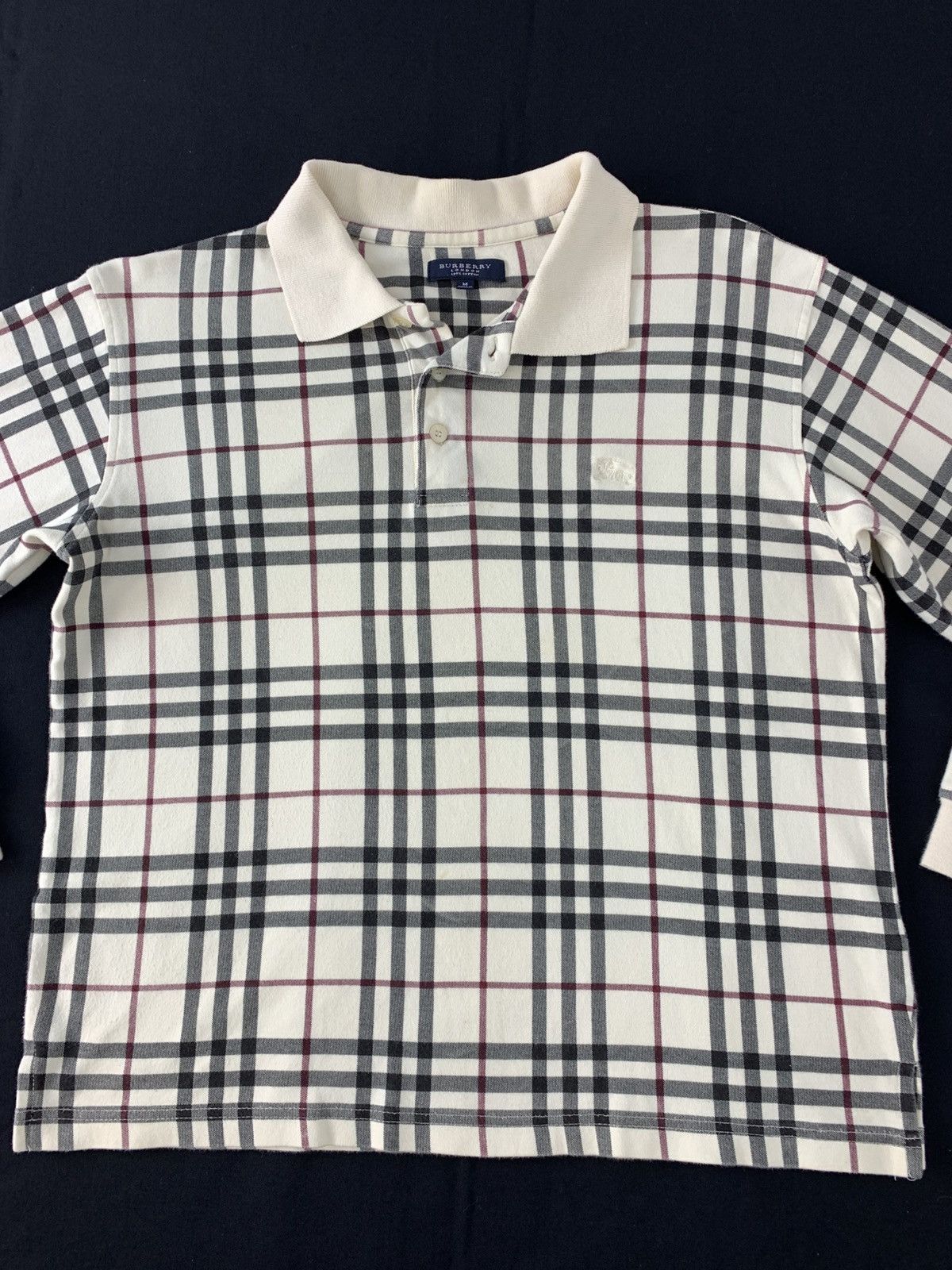 Burberry Burberry London Nova Checked Monogram Longsleeve Pocket Polo Size US M / EU 48-50 / 2 - 3 Thumbnail