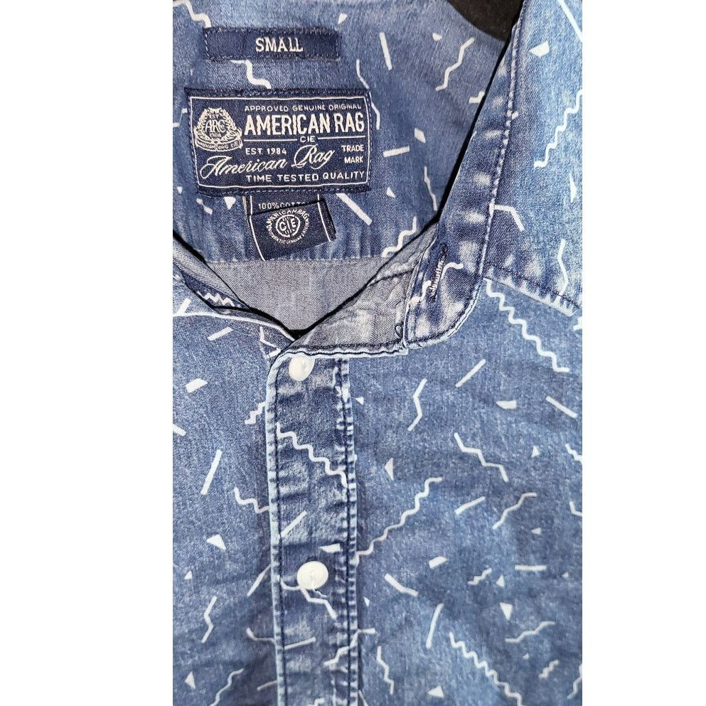 American Rag Vintage American Rag Blue Denim Button Up Shirt Size Small Size US S / EU 44-46 / 1 - 4 Thumbnail