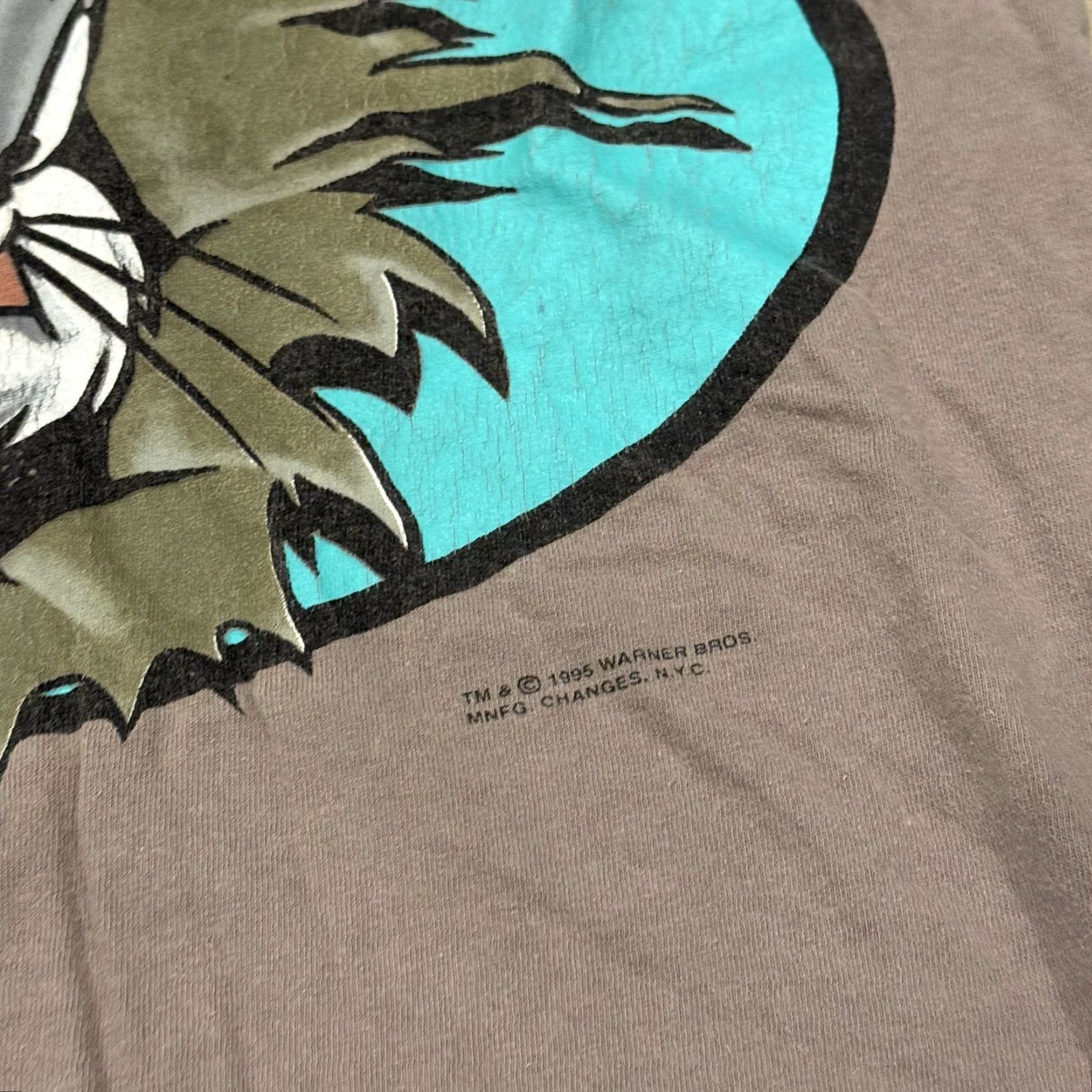 Vintage VINTAGE Looney Tunes Bugs Bunny Single Stitch Shirt Large 1995 Brown Cotton Graphic Tee Mens L Size US L / EU 52-54 / 3 - 6 Thumbnail