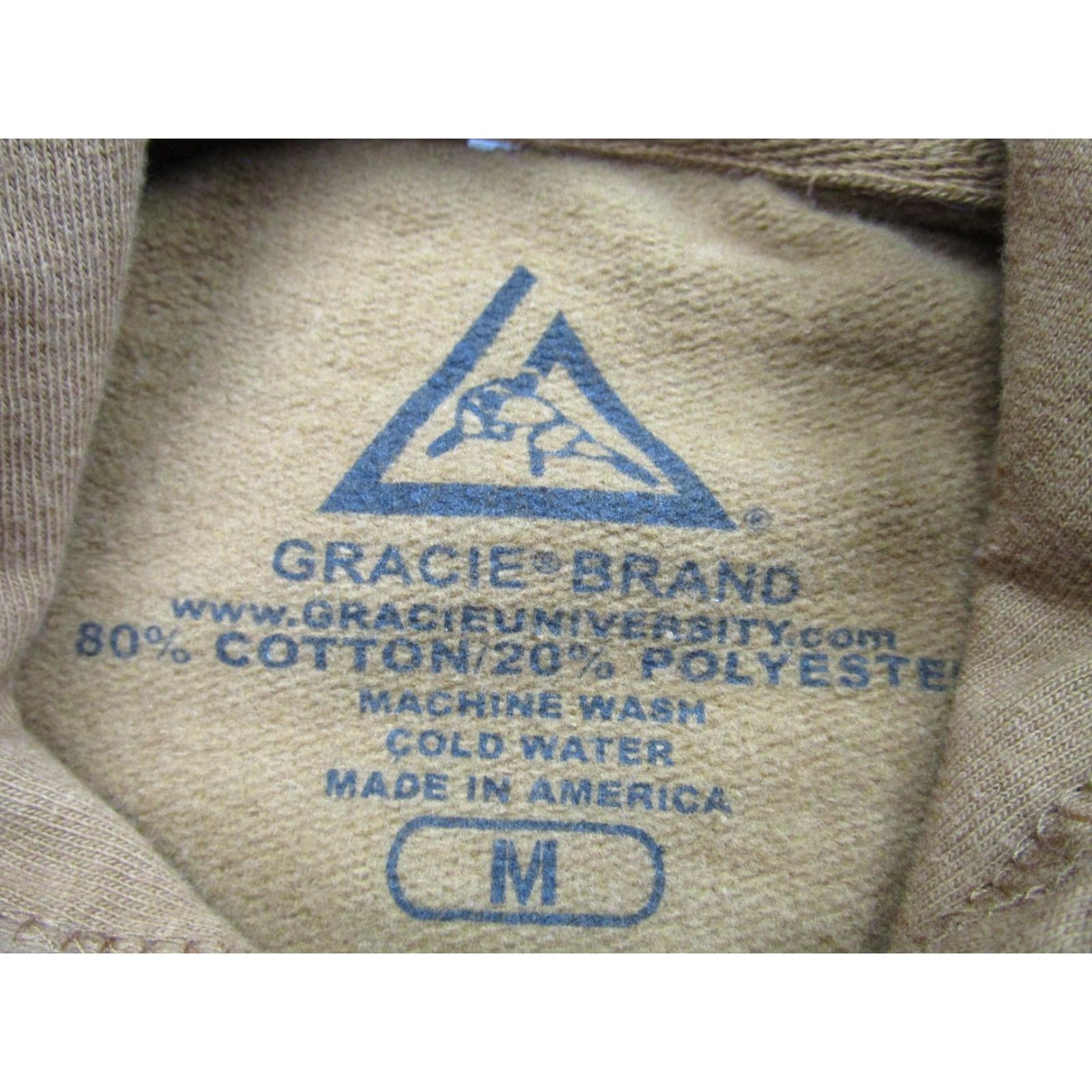 Vintage Gracie Jiu-Jitsu Hoodie Mens Medium Brown Pullover Kangaroo Pocket Made in USA Size US M / EU 48-50 / 2 - 5 Thumbnail