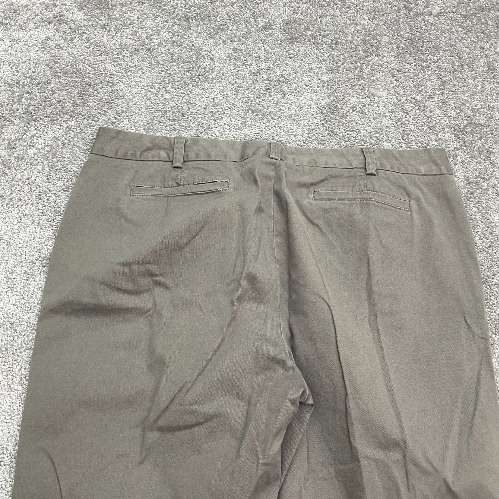 Lands' End Lands' End Chino Pants Womens 16 Brown Mid Rise Straight Flat Front Casual Workwear Size 38" / US 16 / IT 52 - 3 Thumbnail