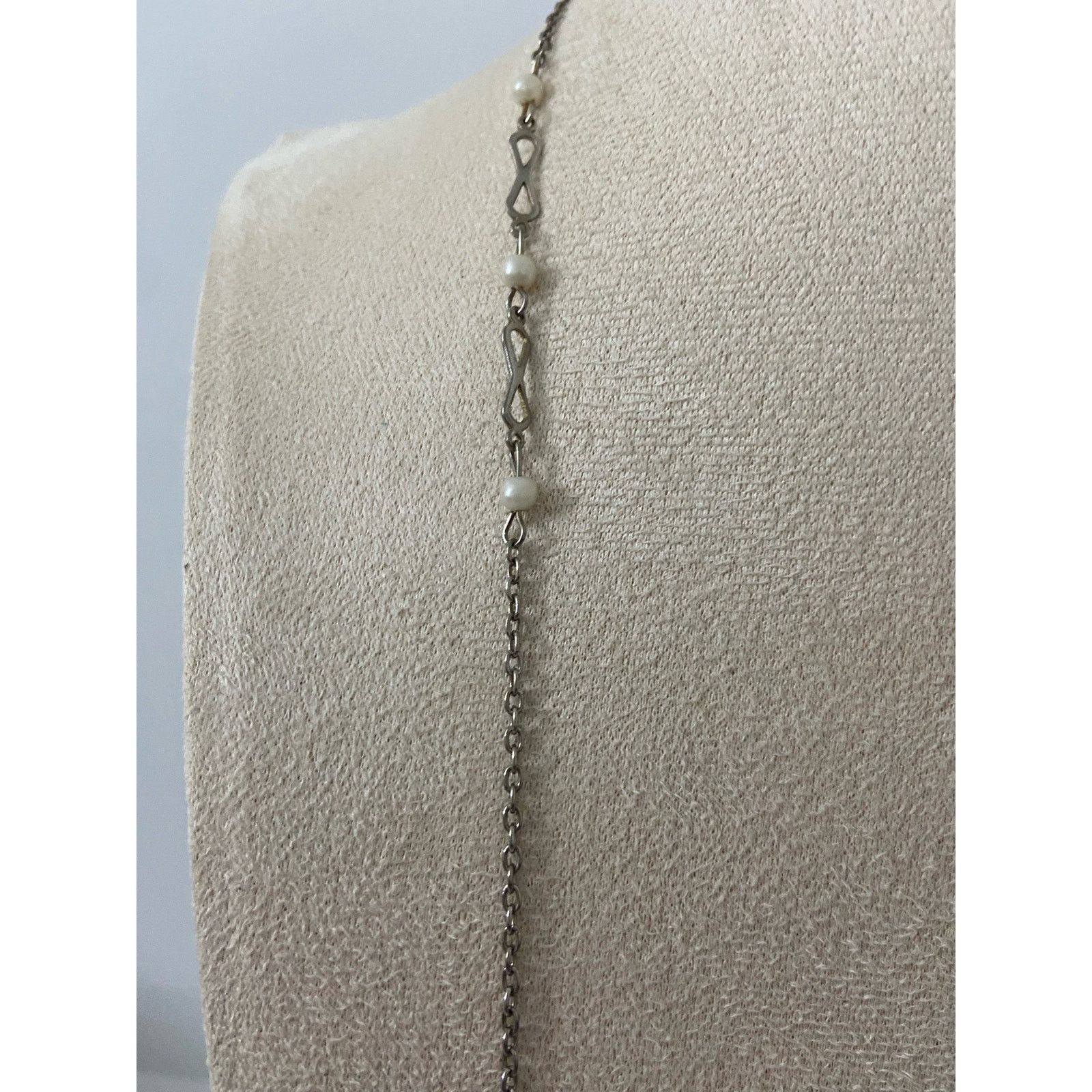 Other long chain necklace with clear beads Size ONE SIZE - 2 Thumbnail