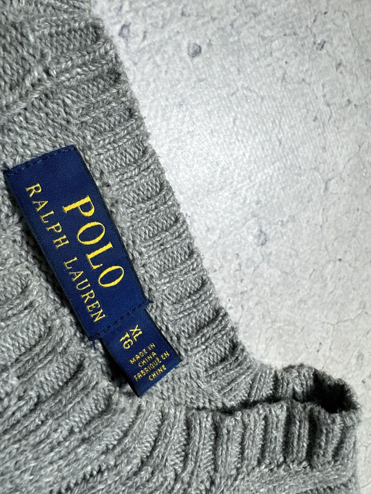 Polo Ralph Lauren Polo Ralph Lauren Knitted Sweater Grey Size XL Size US XL / EU 56 / 4 - 5 Thumbnail