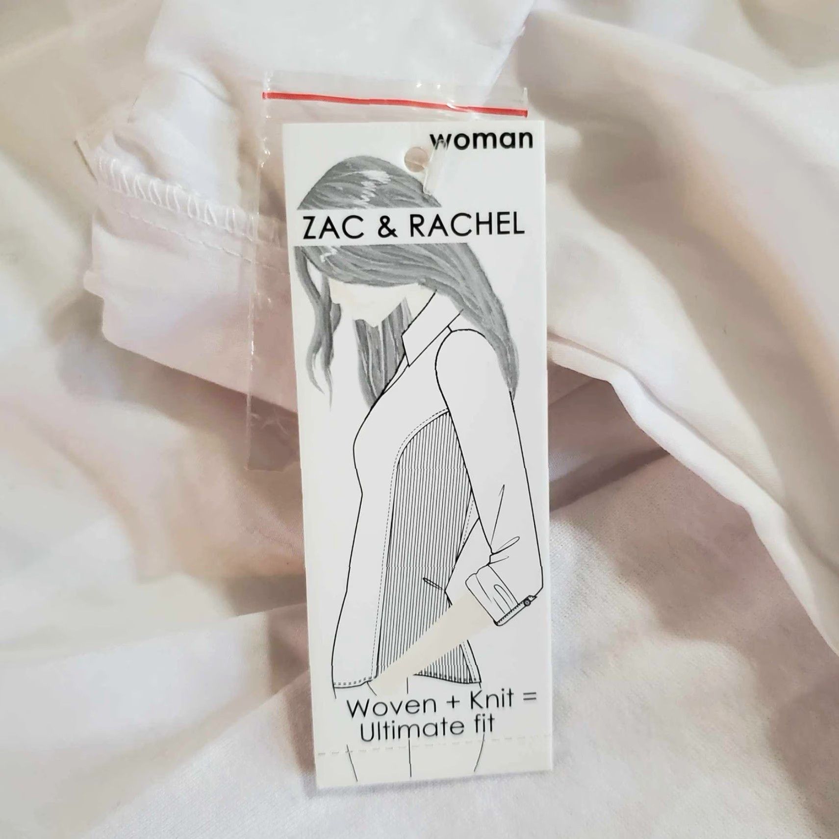 Vintage Zac & Rachel Womens Button-Up 2X White NWT MSRP 4 Plus Size Top Size XXL / US 16-18 / IT 52-54 - 2 Thumbnail