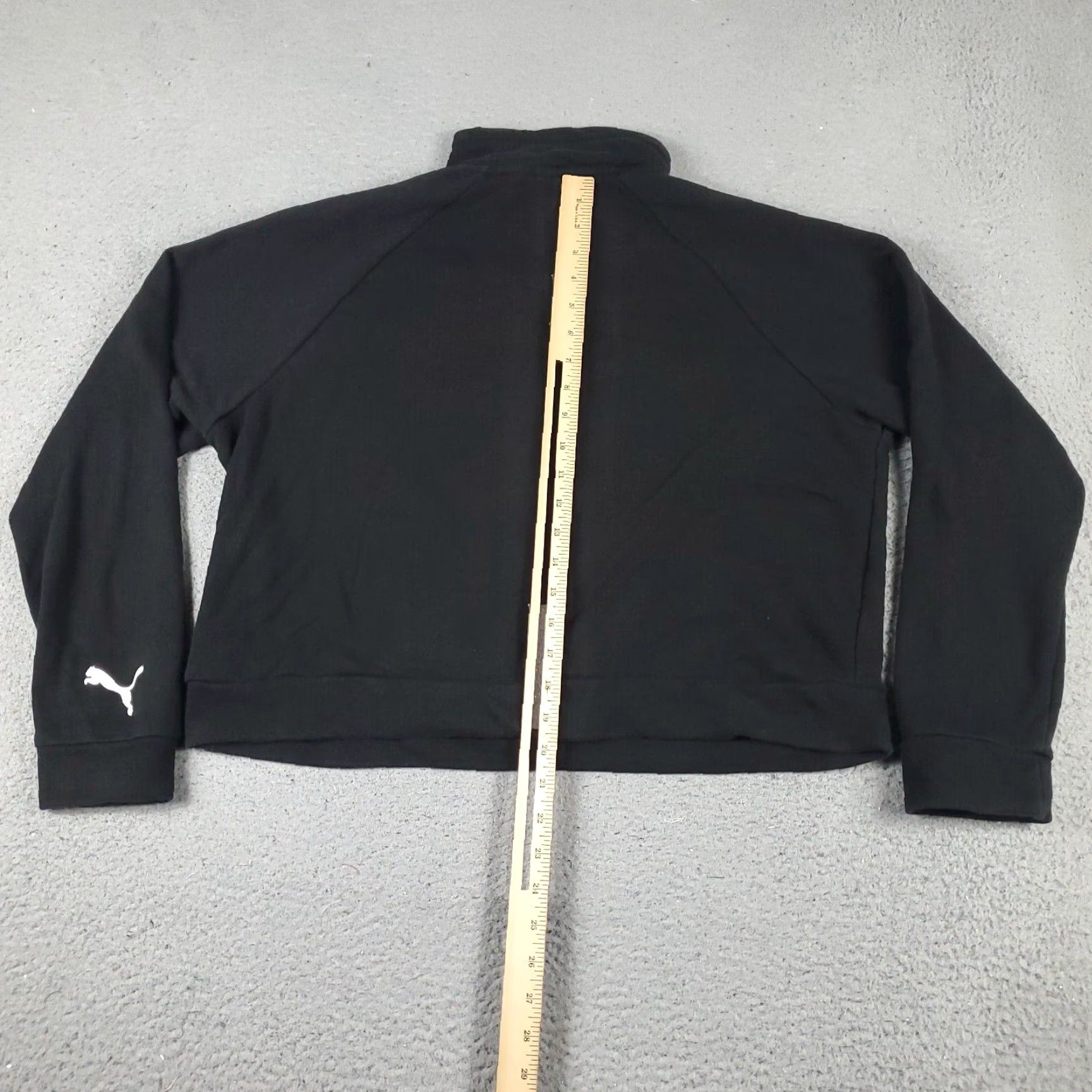Puma PUMA Women's Large Black 1/2 Zip Crop Pullover Sweater Size L / US 10 / IT 46 - 6 Thumbnail
