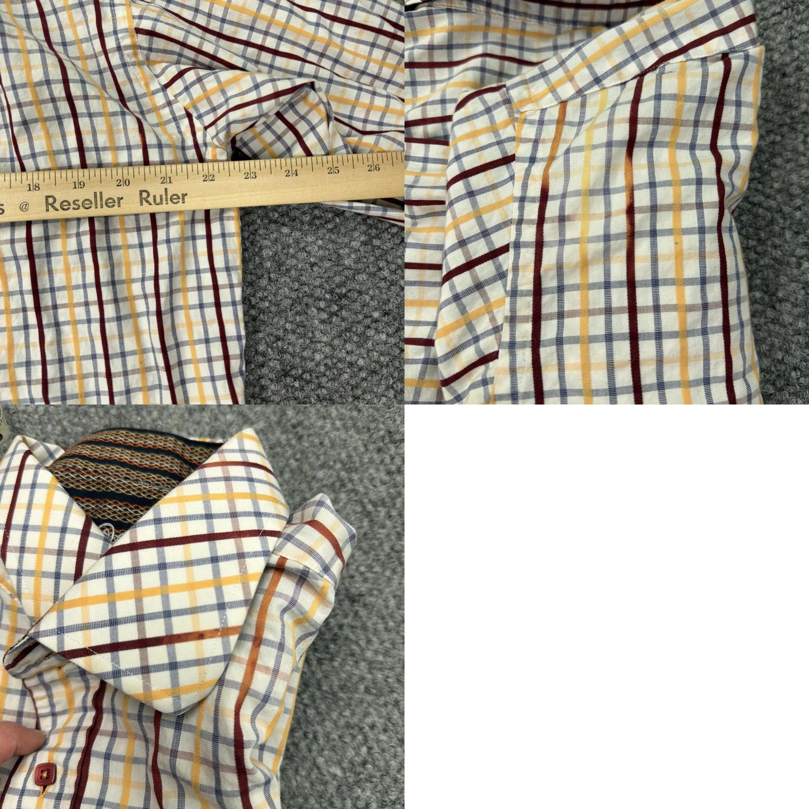 Vintage VINTAGE Visconti Uomo Shirt Mens Large Flip Cuff Plaid Long Sleeve Button Front Casual Size US L / EU 52-54 / 3 - 9 Thumbnail