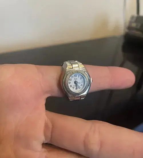 Handmade × Jewelry Watch Ring - Adjustable Size ONE SIZE - 1 Thumbnail