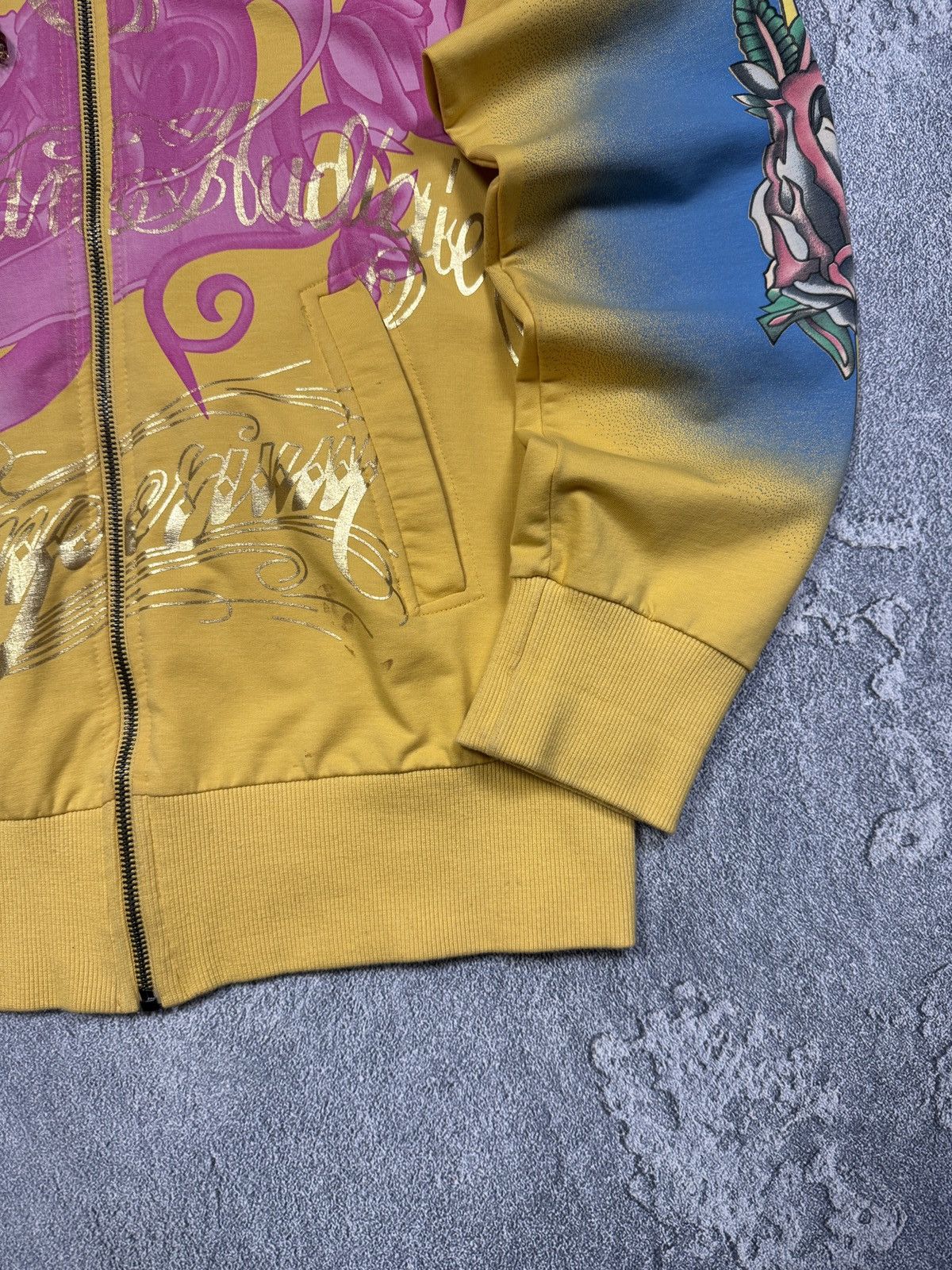 Christian Audigier Vintage Y2K Christian Audigier Zip Hoodie Size US M / EU 48-50 / 2 - 5 Thumbnail