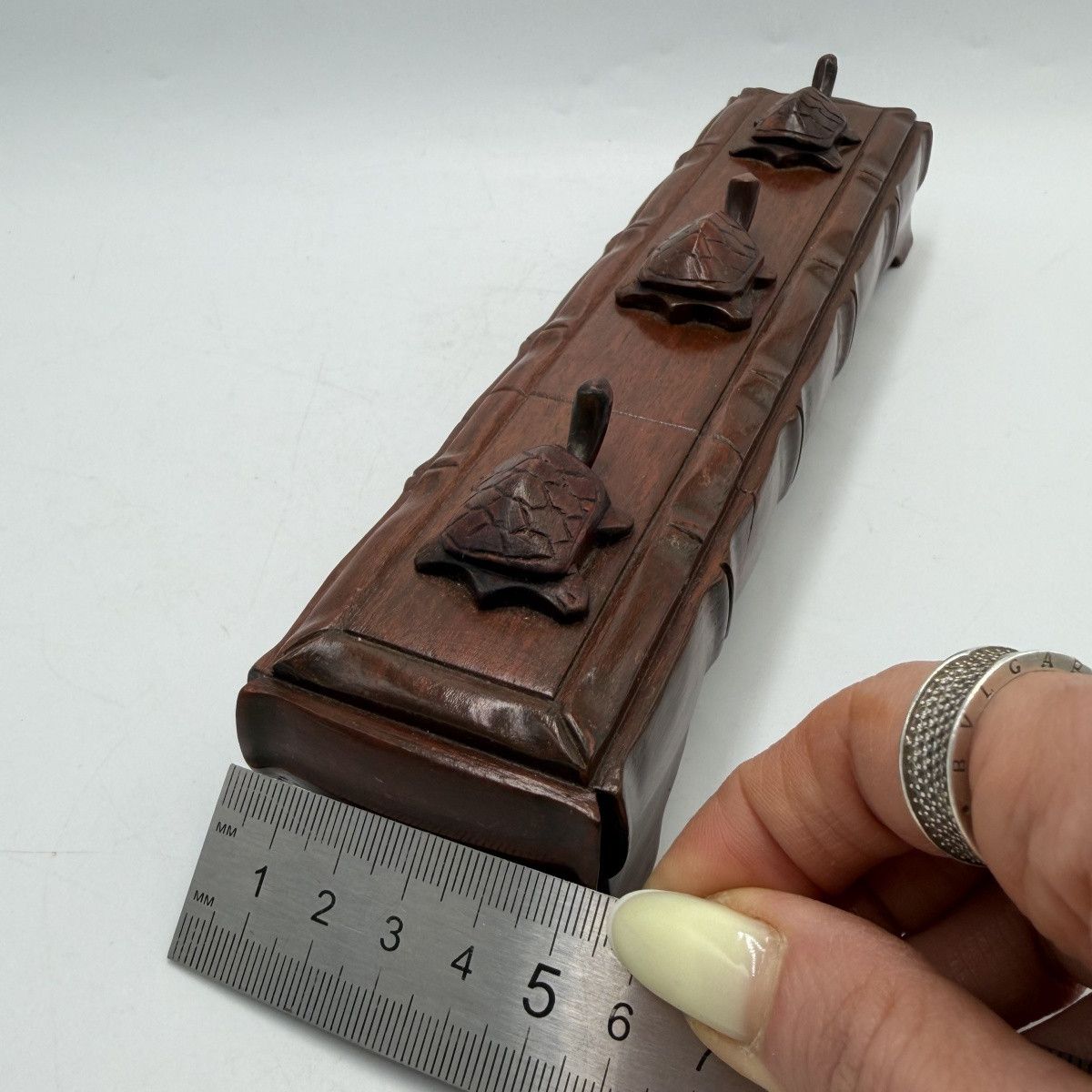 Vintage Vintage Chinese Wooden Chopsticks Set Carved Feng Shui Size ONE SIZE - 8 Thumbnail
