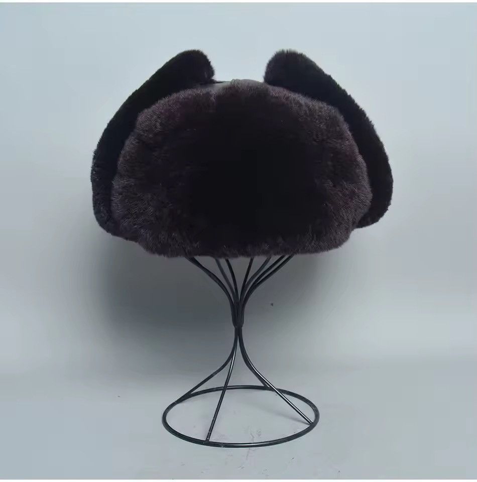 Japanese Brand Unisex RealRabbit Fur Ushanka Trapper Hat Size S Size ONE SIZE - 3 Thumbnail
