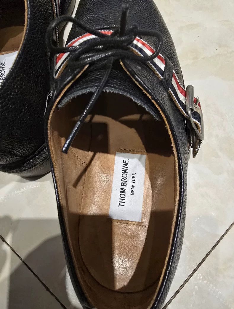 Thom Browne Thom Browne Classic three-color striped men's black leathe Size US 9 / EU 42 - 5 Thumbnail