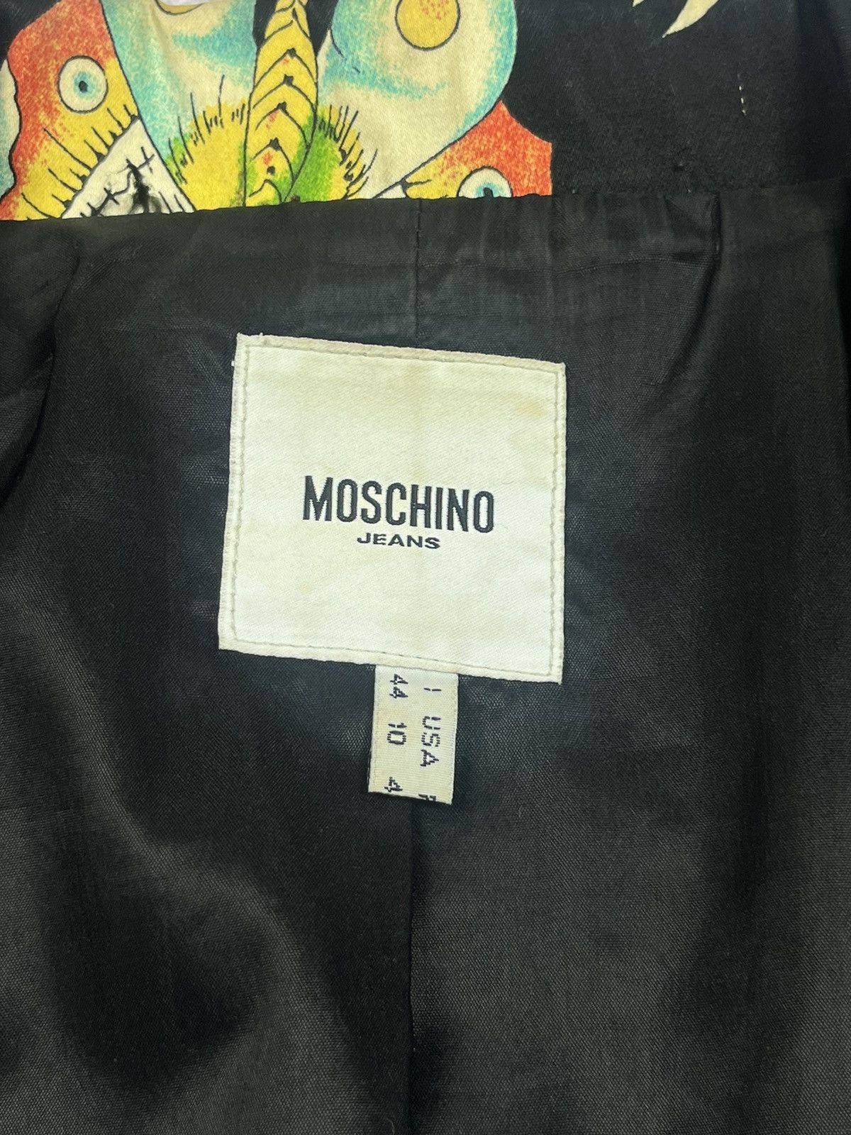 Moschino Rare Moschino Graphic Printed Single Breasted Blazer vintage Size L / US 10 / IT 46 - 11 Thumbnail