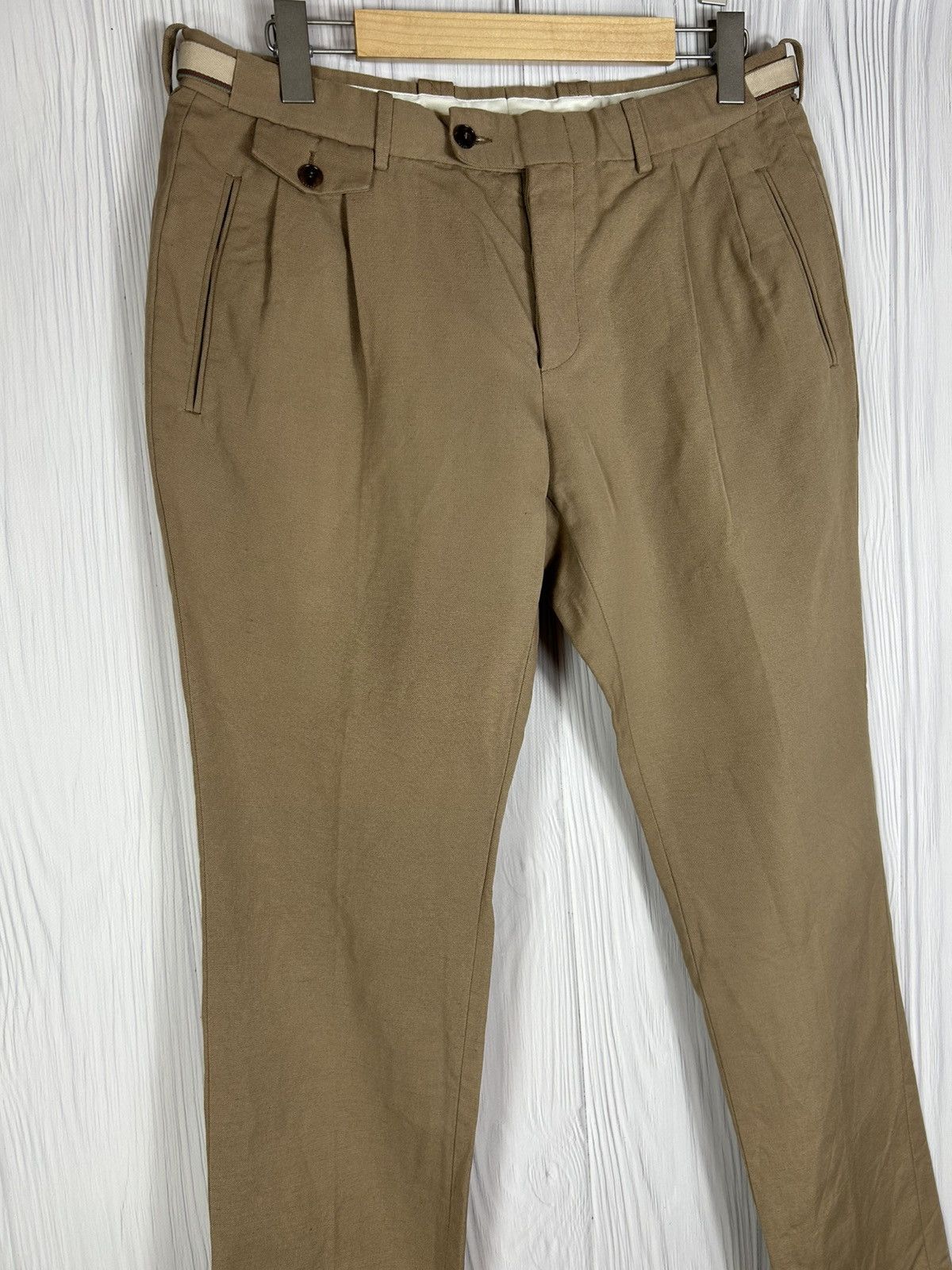 Gucci GUCCI Trousers Pants Web Stripe Side Adjusters Pleated 50R Size US 34 / EU 50 - 2 Thumbnail