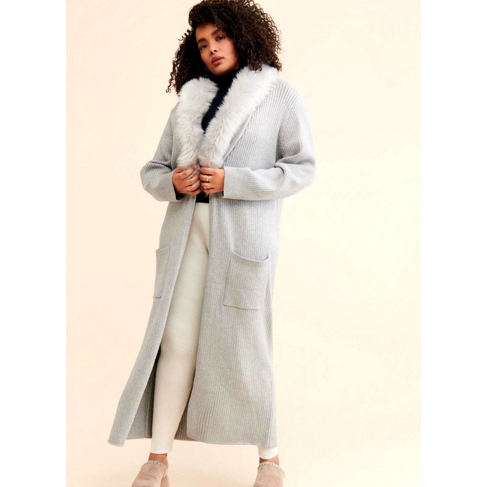 Show Me Your MuMu Show Me Your Mumu Lombardi Sparkle Collared Cardigan 3X Size 3XL / US 20-22 - 5 Thumbnail