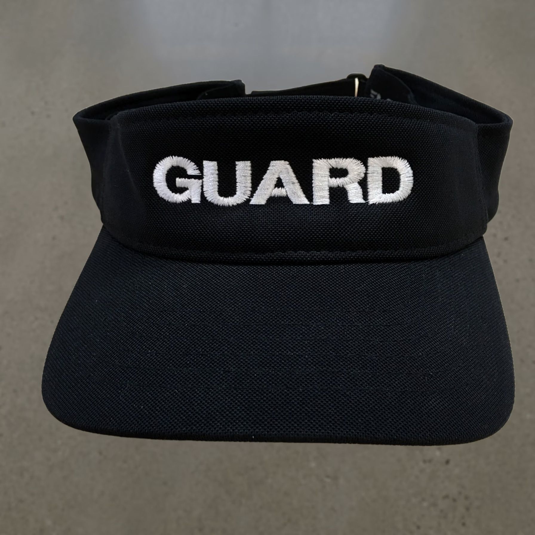 Vintage Guard Yupoong Visor Hat Men Black OS Adjustable Curved Brim Embroidered Logo Size ONE SIZE - 1 Thumbnail