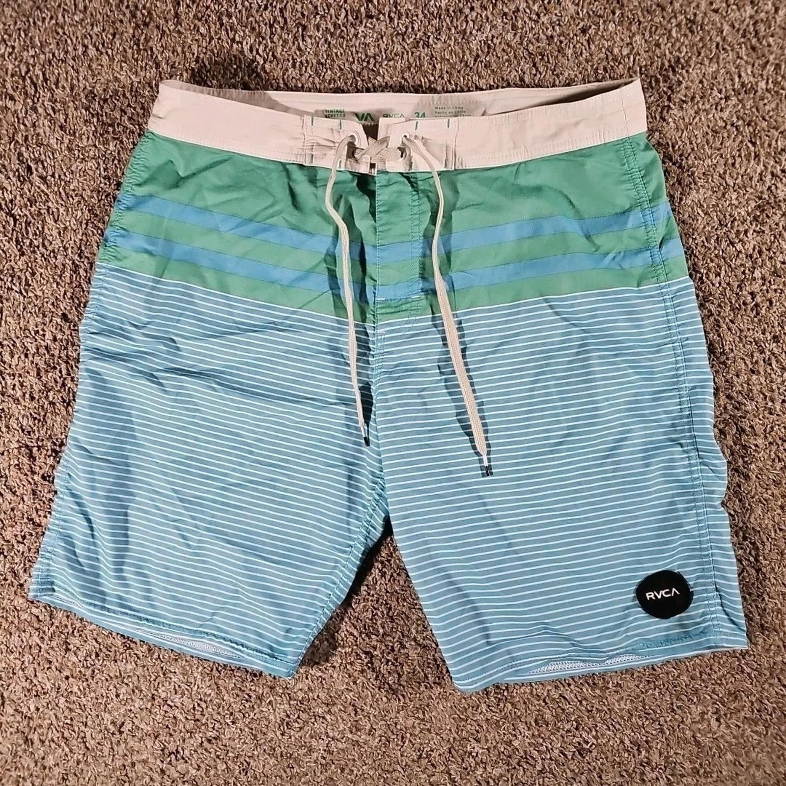 RVCA RVCA sz 34 Striped Vintage Stretch Board Shorts Size US 32 / EU 48 - 1 Thumbnail