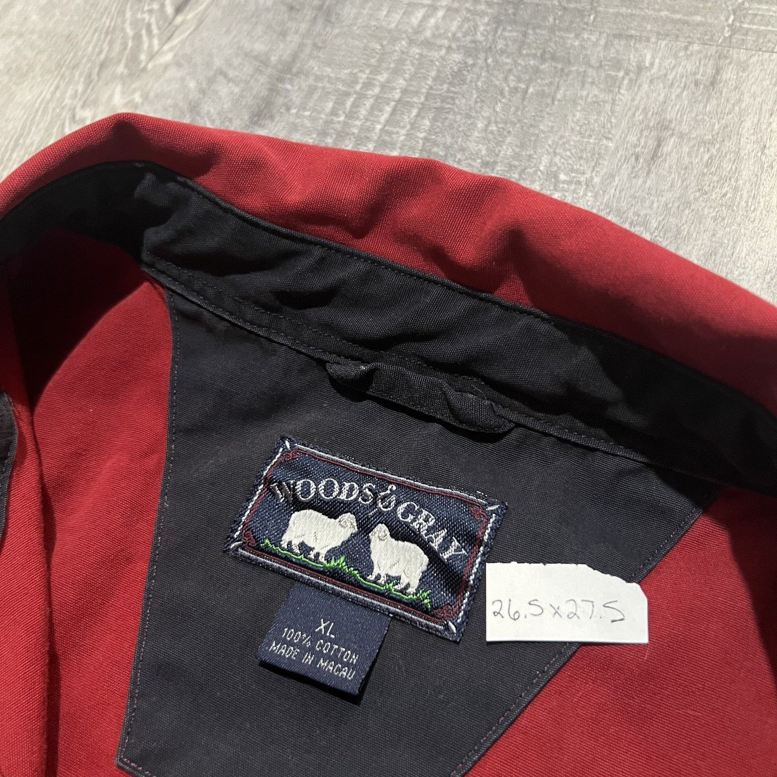 Other VTG Woods & Gray Cotton Bi Swing Bomber Jacket Red Golf Size US XL / EU 56 / 4 - 4 Thumbnail