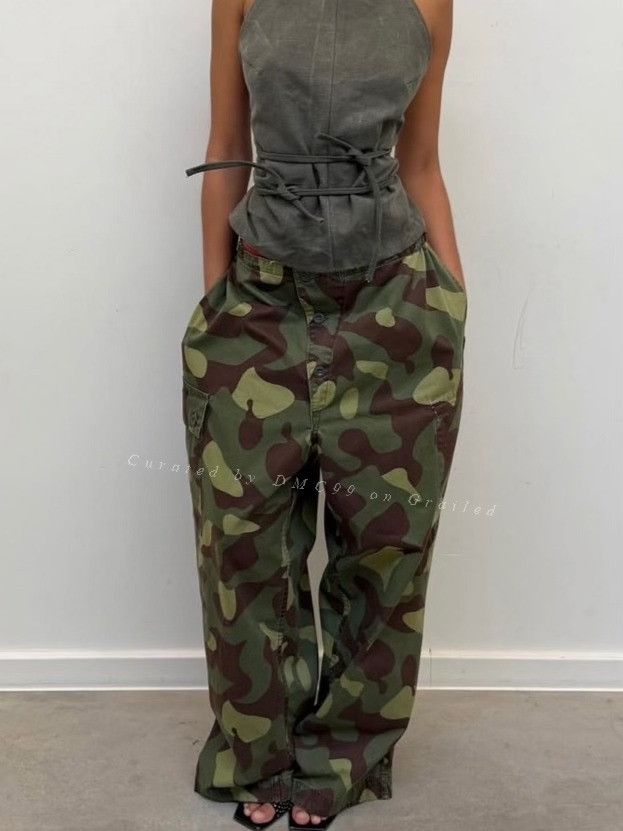 Vintage M62 Vintage Camo Cargo Pants Size 26" / US 2 / IT 38 - 1 Thumbnail