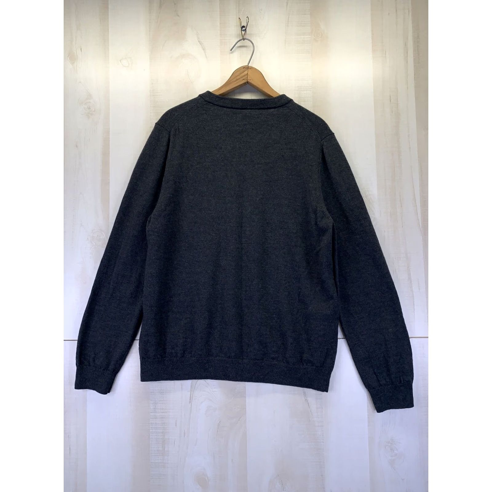 Nordstrom VINTAGE Nordstrom Sweater Shirt Womens XL 100% Merino Wool V-Neck Slate Green 9743 Size XL / US 12-14 / IT 48-50 - 5 Thumbnail