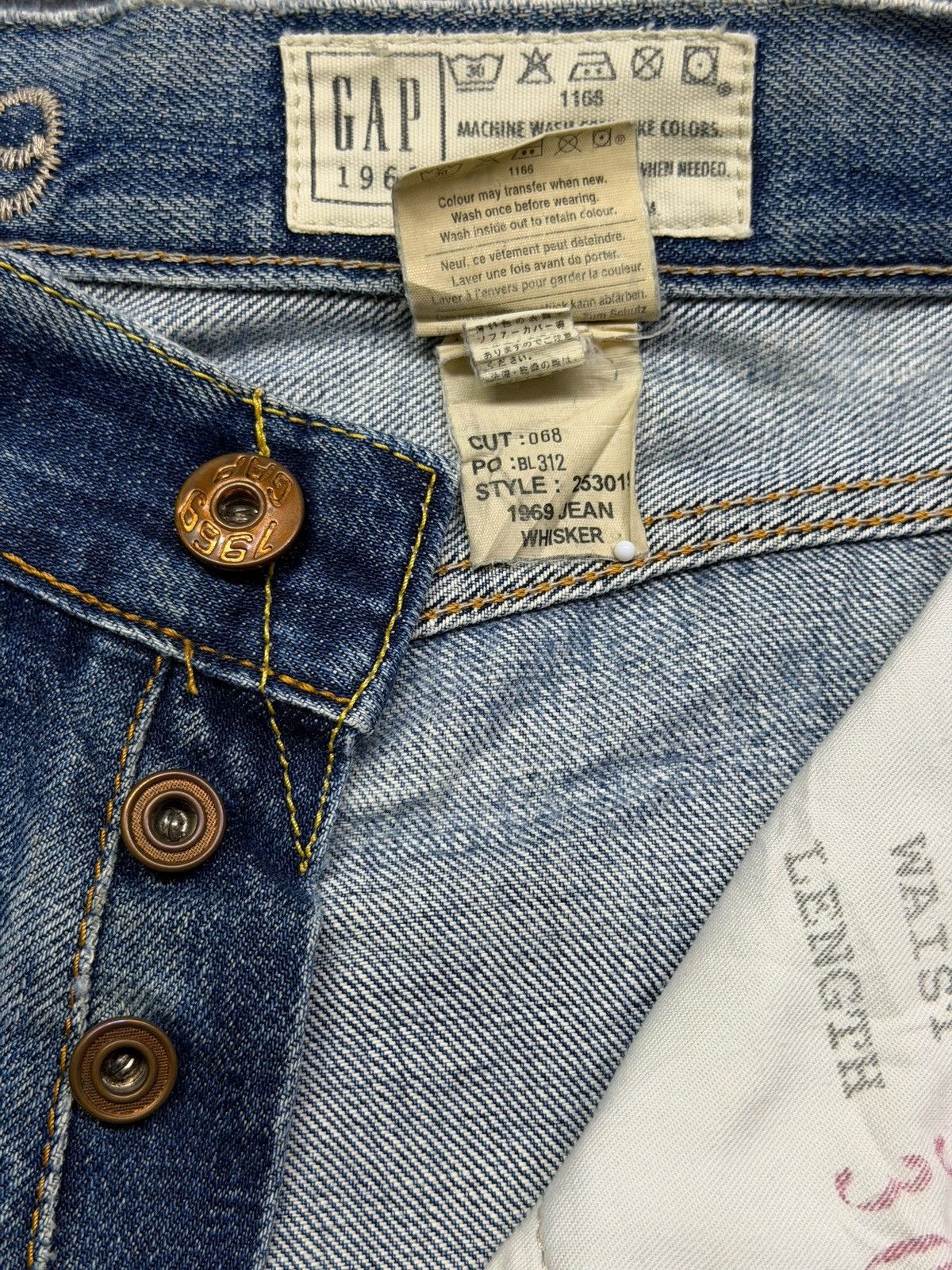 Gap Vintage Rare GAP 1969 Selvedge Redline Made in Italy ~ W31 Size US 31 - 13 Thumbnail