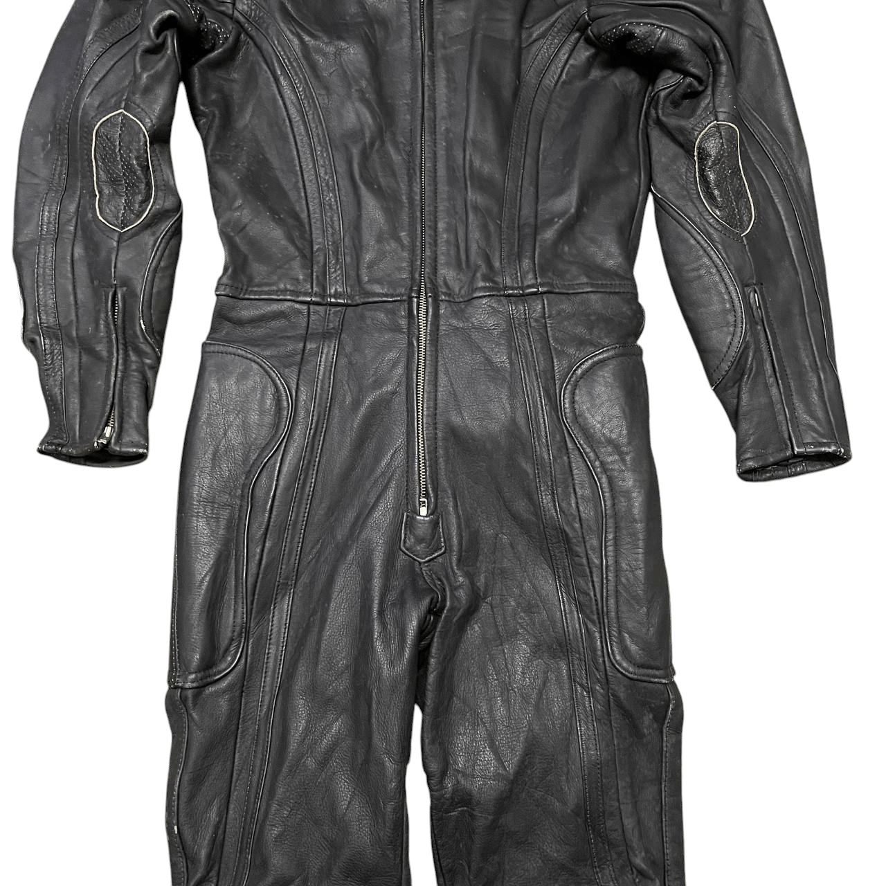 Leather Vintage 90's Giulio Leather Jumpsuit Racing Coveralls Size US 28 / EU 44 - 5 Thumbnail