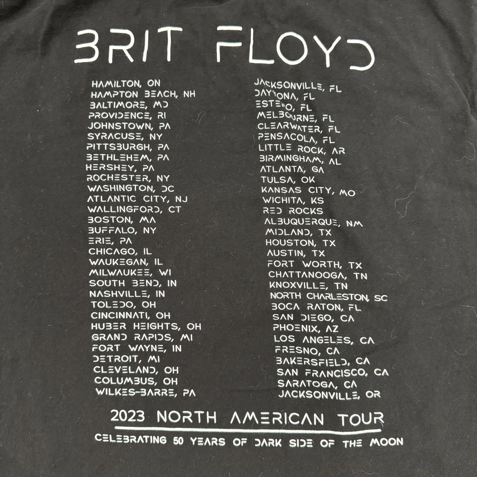 Tultex 2025 Brit Floyd 50 Years Dark Side of the Moon Tour Shirt XL Size US XL / EU 56 / 4 - 7 Thumbnail