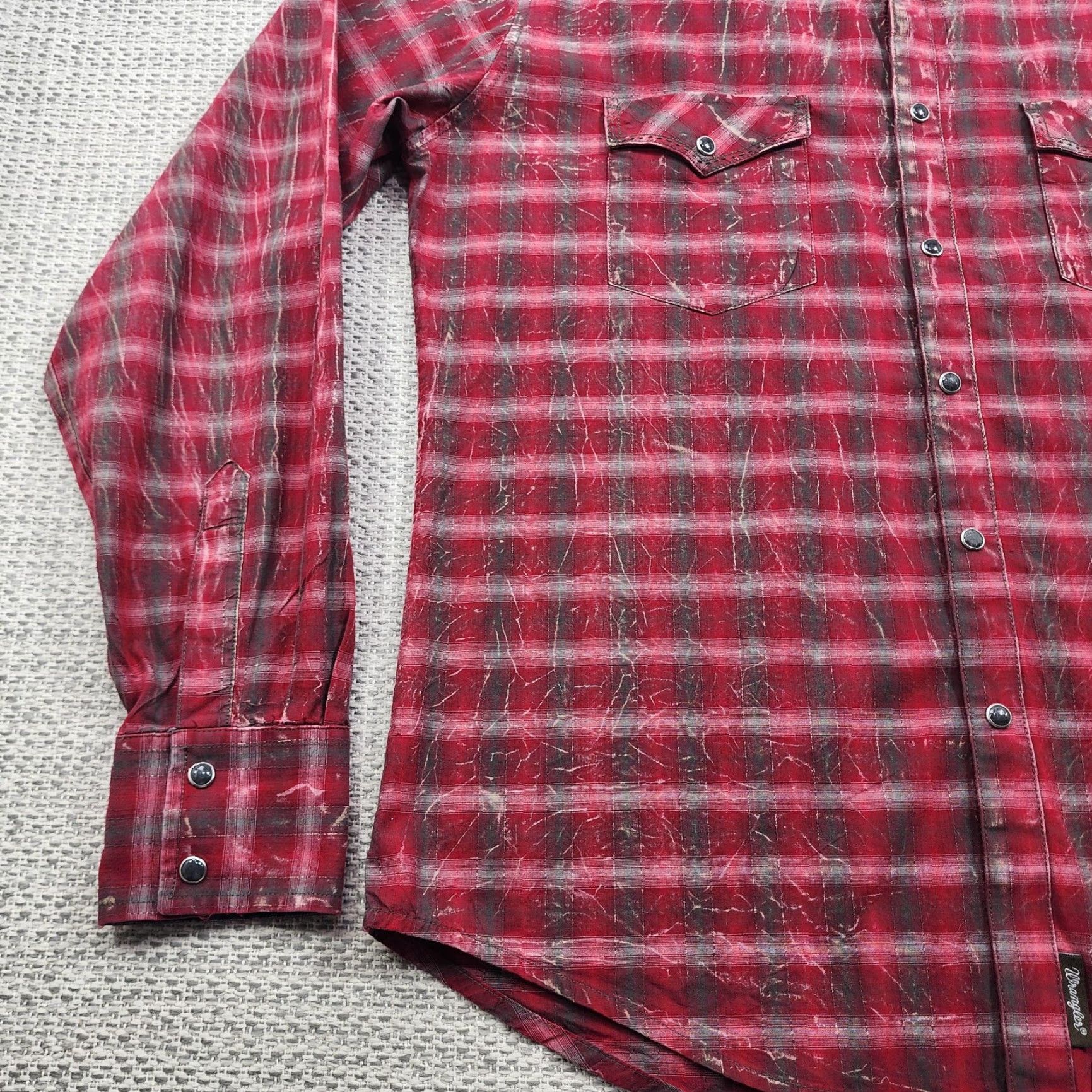 Wrangler VINTAGE Wrangler Retro Shirt Mens Large Red Plaid Western MVR154M Pearl Snap Long Sleeve Size US L / EU 52-54 / 3 - 3 Thumbnail