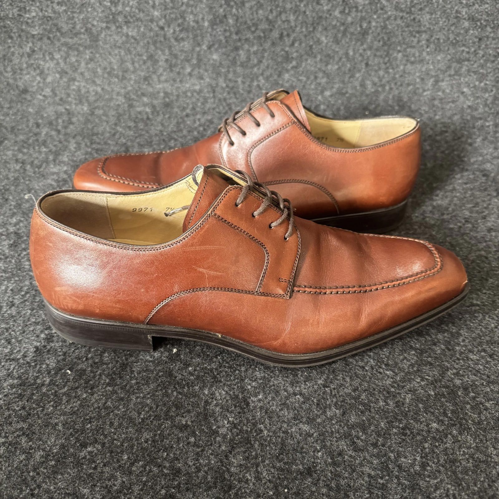 Magnanni Magnanni Shoes Men's 7.5 Brown Lace Up Leather Size US 7.5 / EU 40-41 - 4 Thumbnail